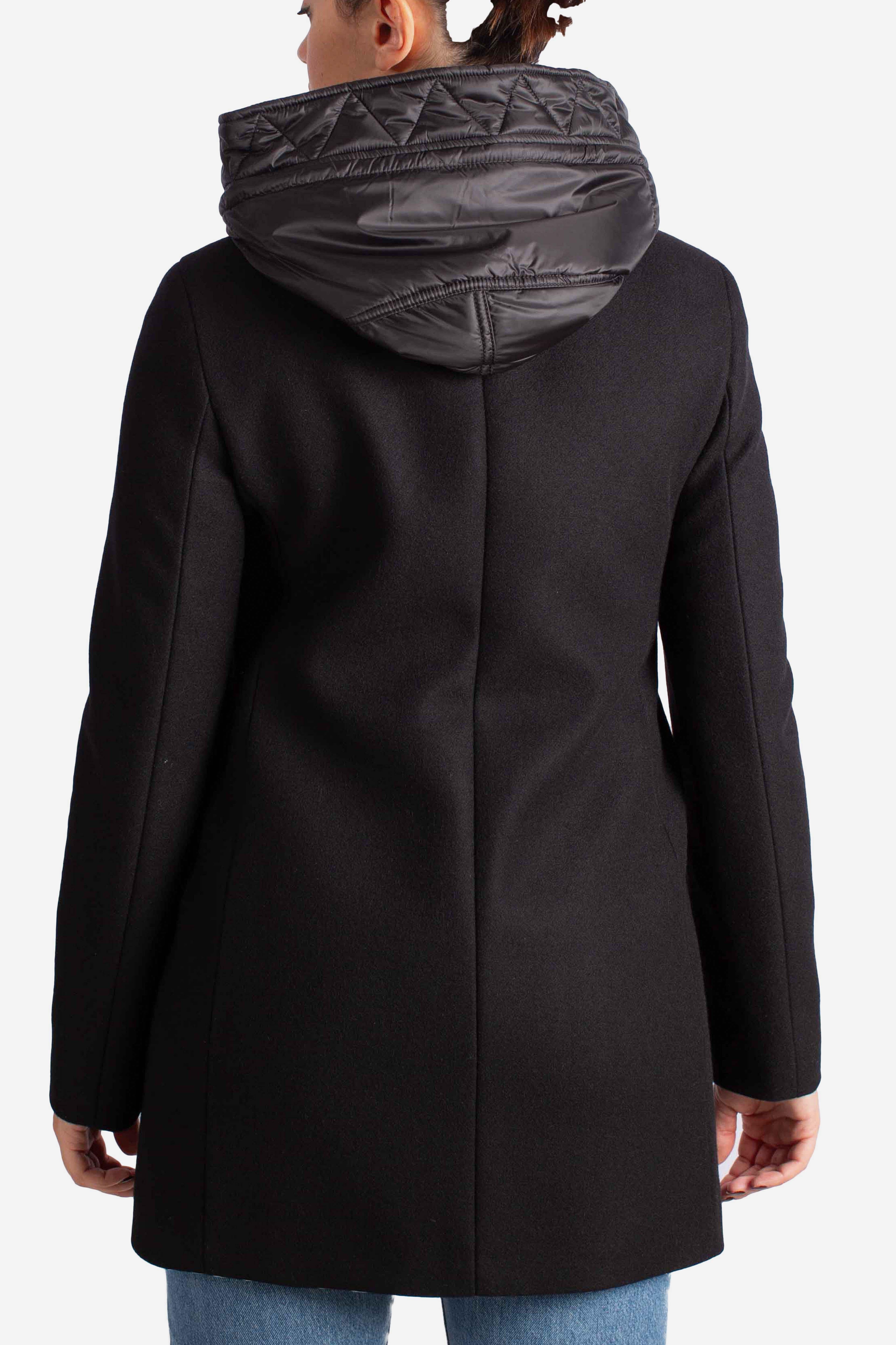 Toggle Coat in Panno di Lana nero NAW59513430SGLB999 FAY