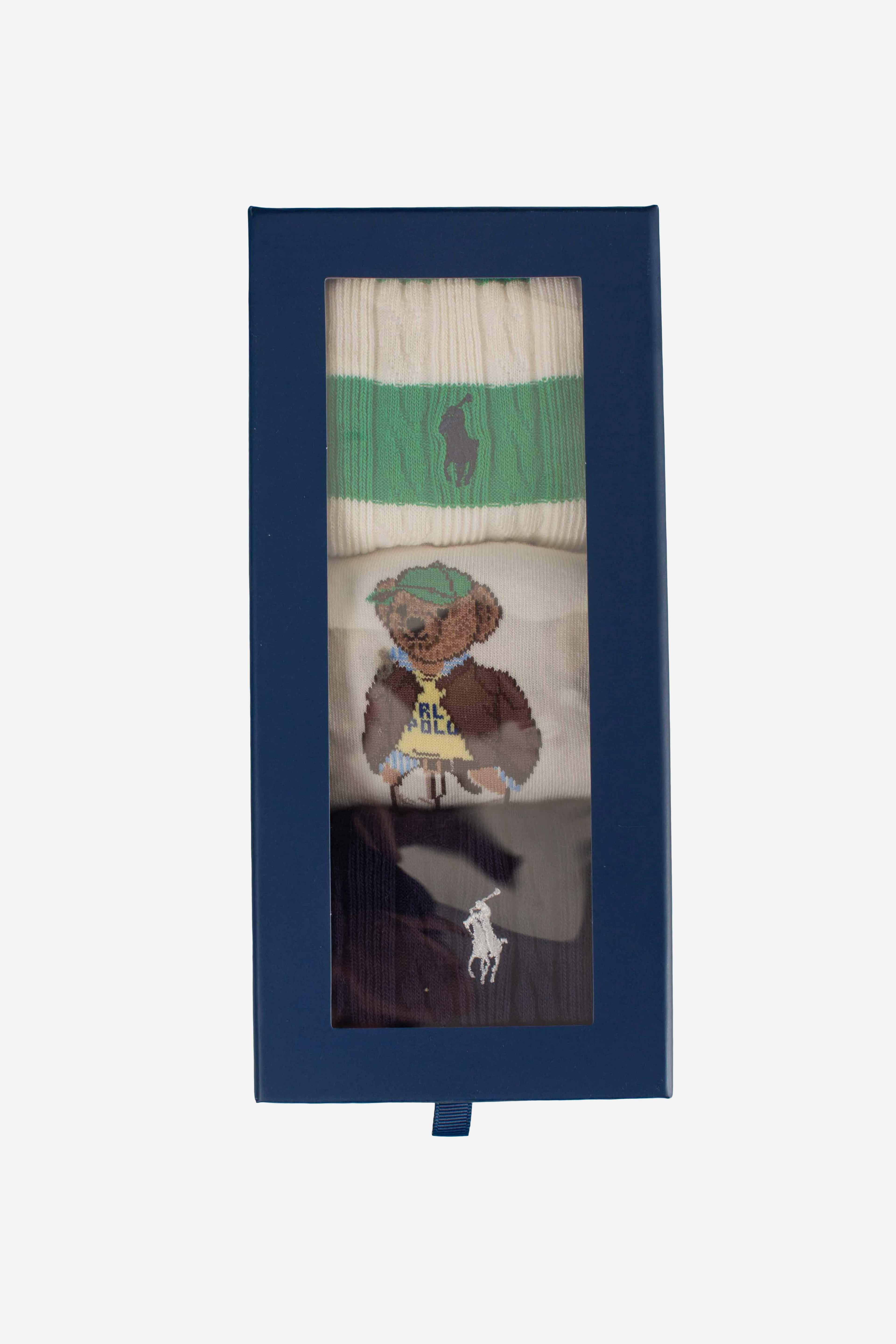 Set regalo 3 paia di calze Polo Bear 455982947001 POLO RALPH LAUREN