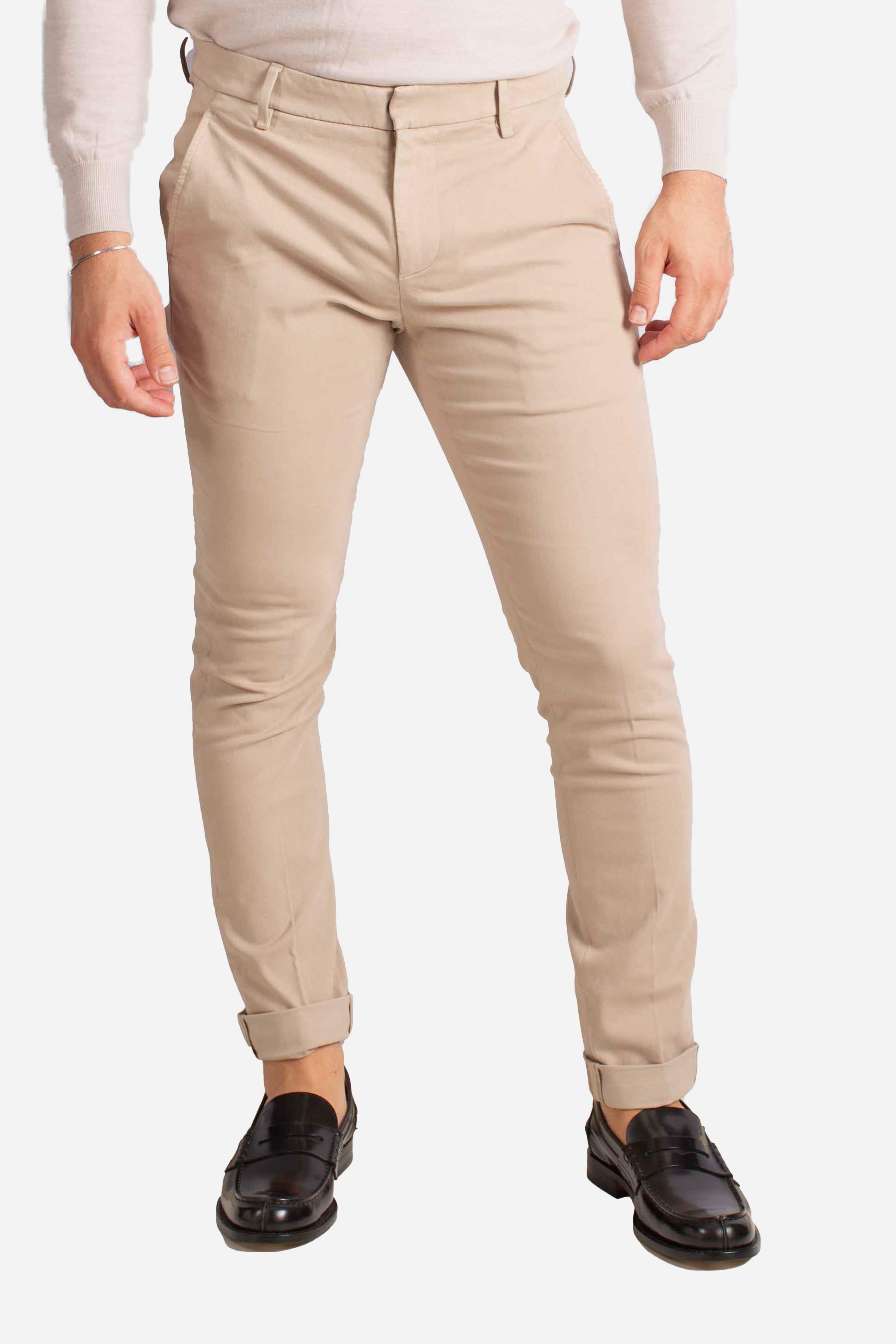 Pantaloni Slim Fit in Cotone Stretch Sabbia UP235RSE032U020 DONDUP