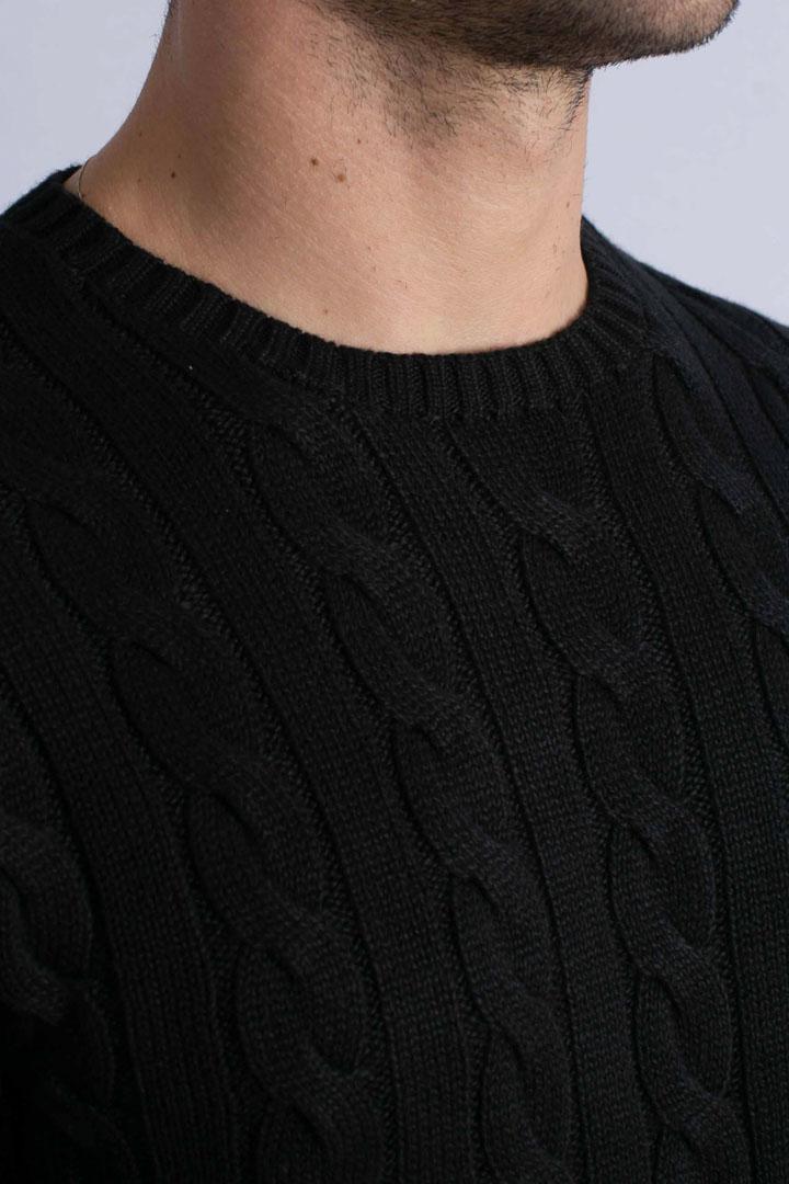 MAGLIONE IN COTONE A TRECCE black 710775885012 POLO RALPH LAUREN
