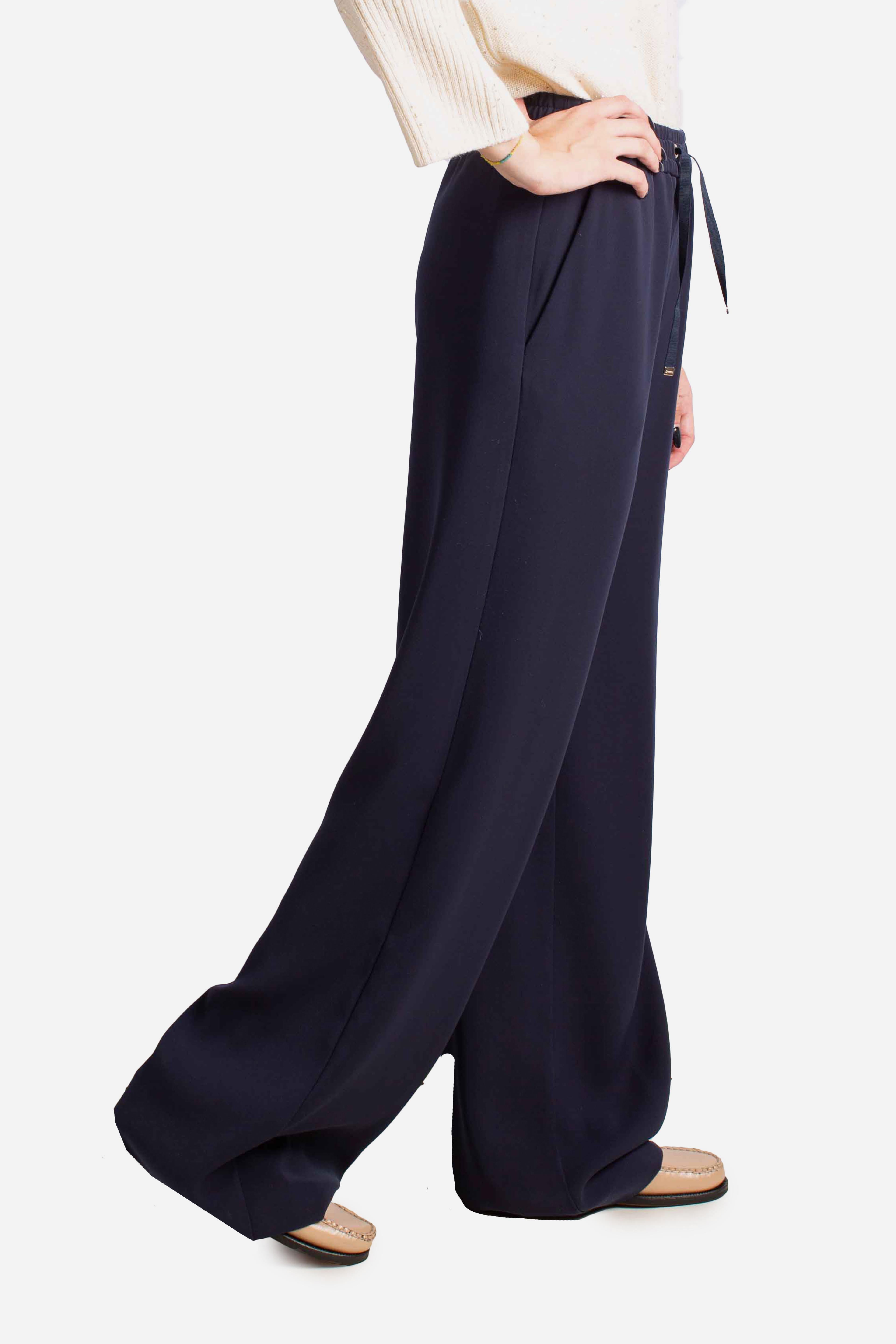 PANTALONI IN MATT CREPE SATIN blu PT000176D127559200 HERNO