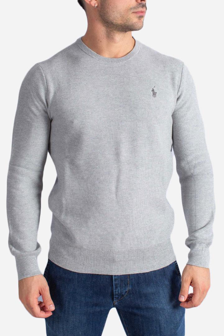 Maglia a girocollo effetto texture grey heather 710918163002 POLO RALPH LAUREN