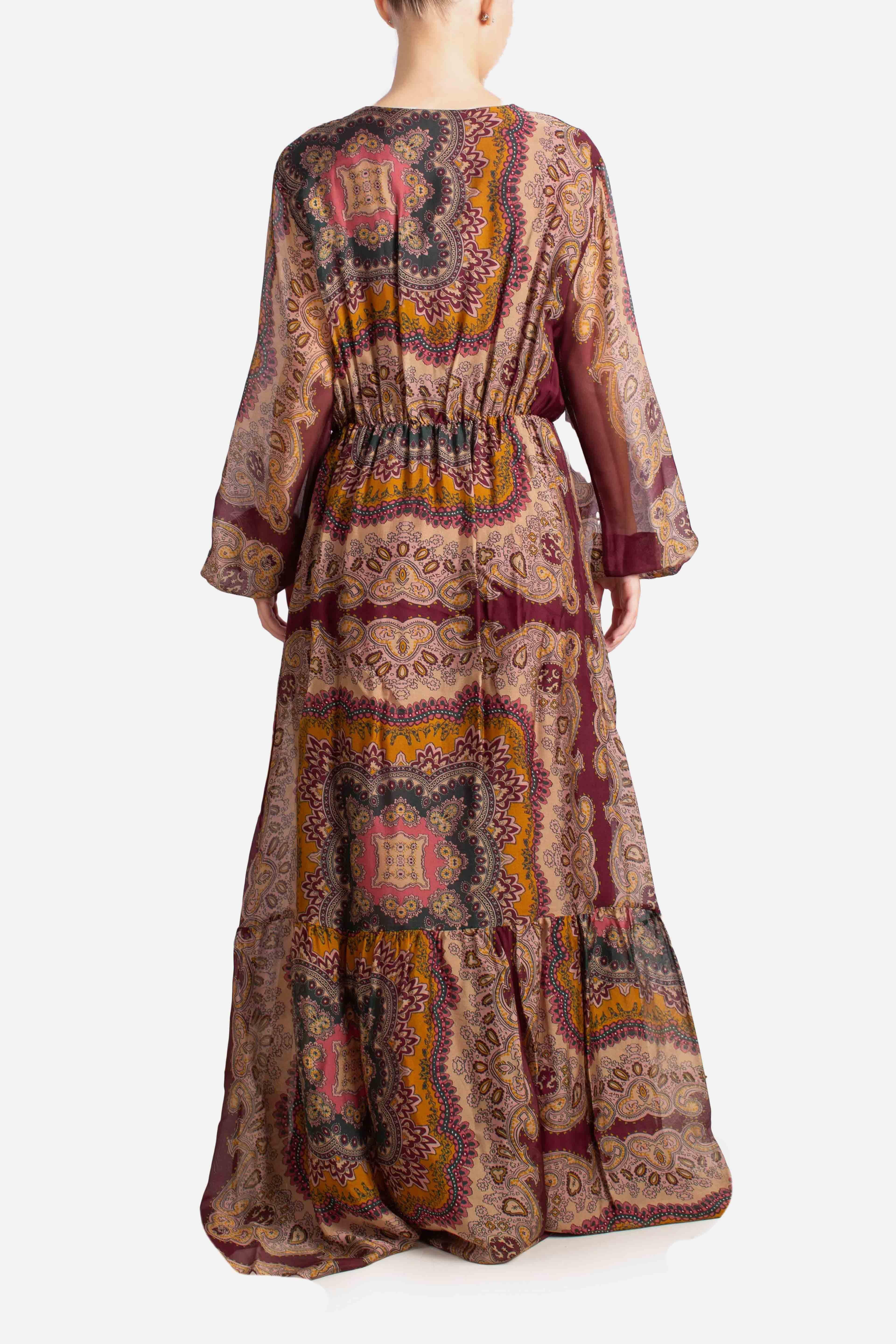 Abito lungo fantasia paisley A207Y006A3998 DIXIE