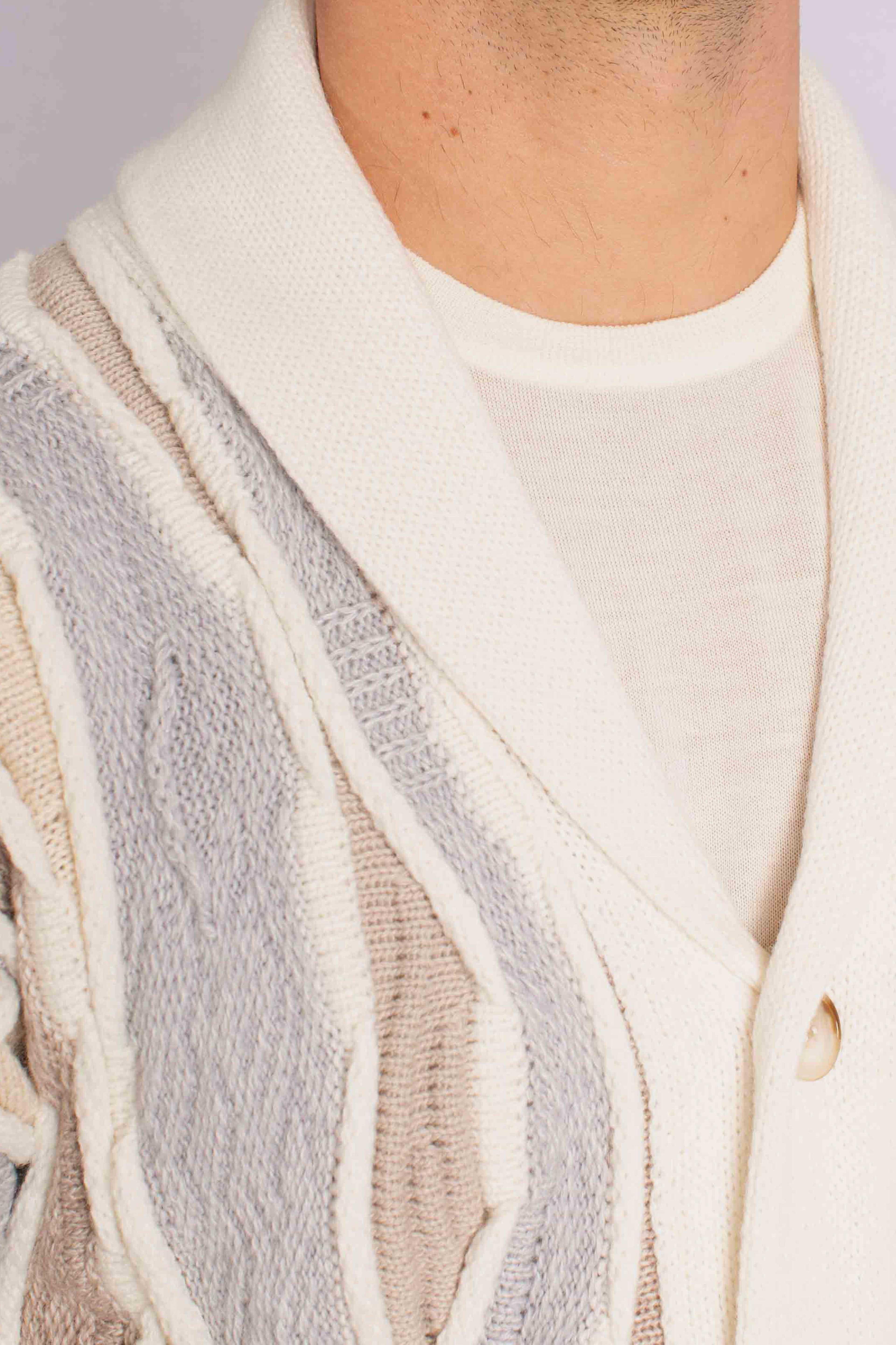 Cardigan Uomo white Multicolor 32091599G0300 LORENZONI