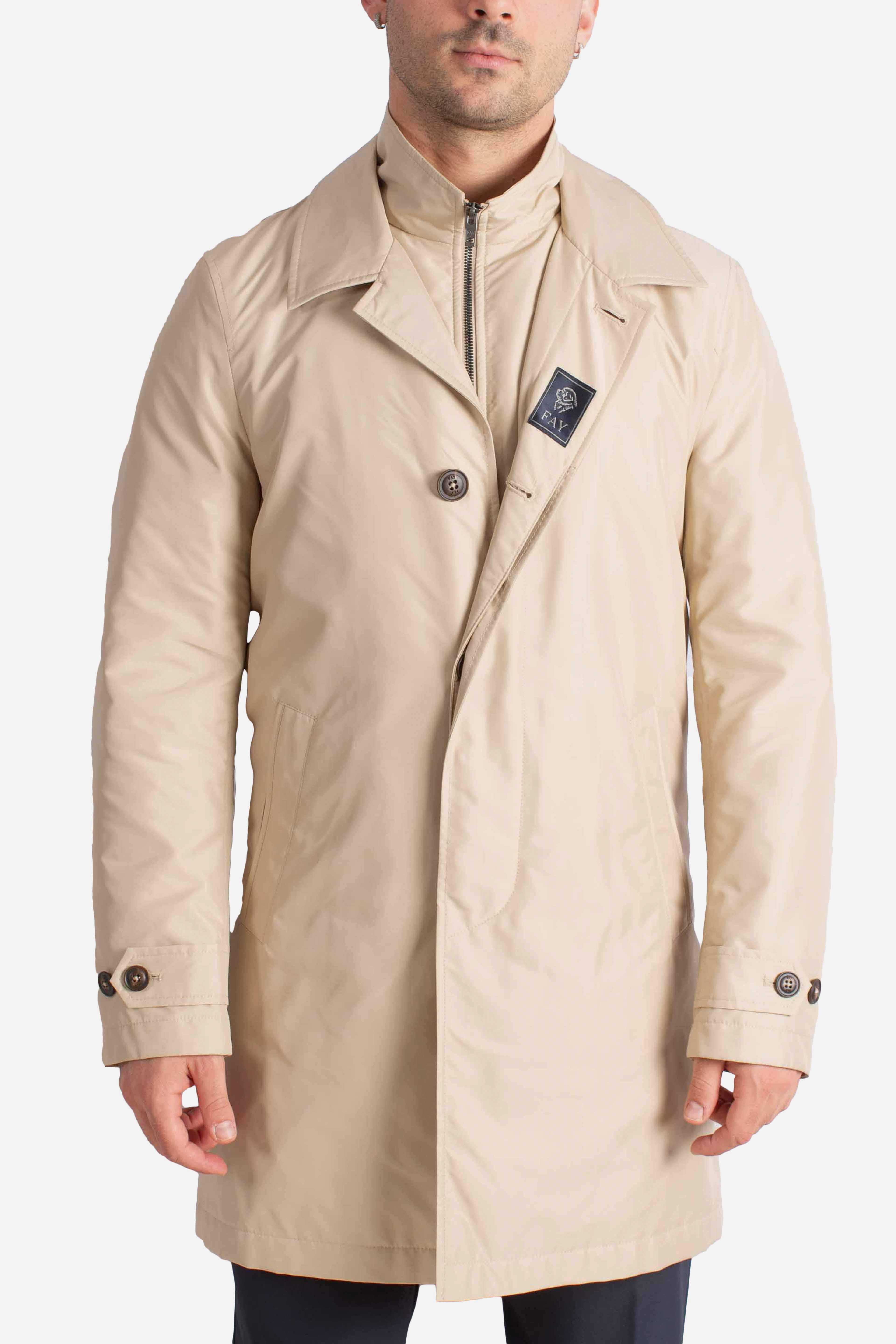 Impermeabile Morning Coat in Popeline Tecnico beige NAM62510160AXXC003 FAY