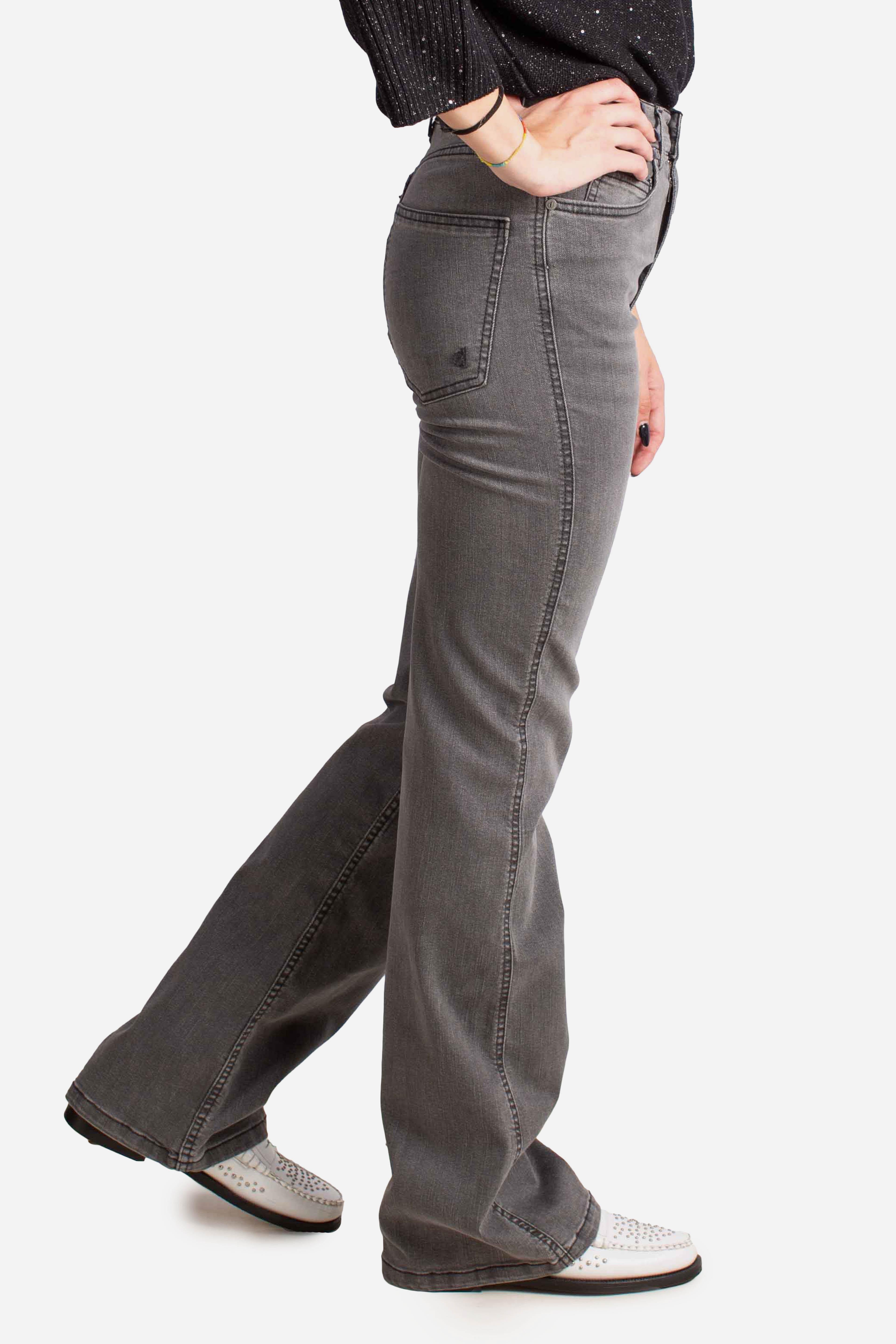 Pantalone flare grigio P925Y028A1906 DIXIE