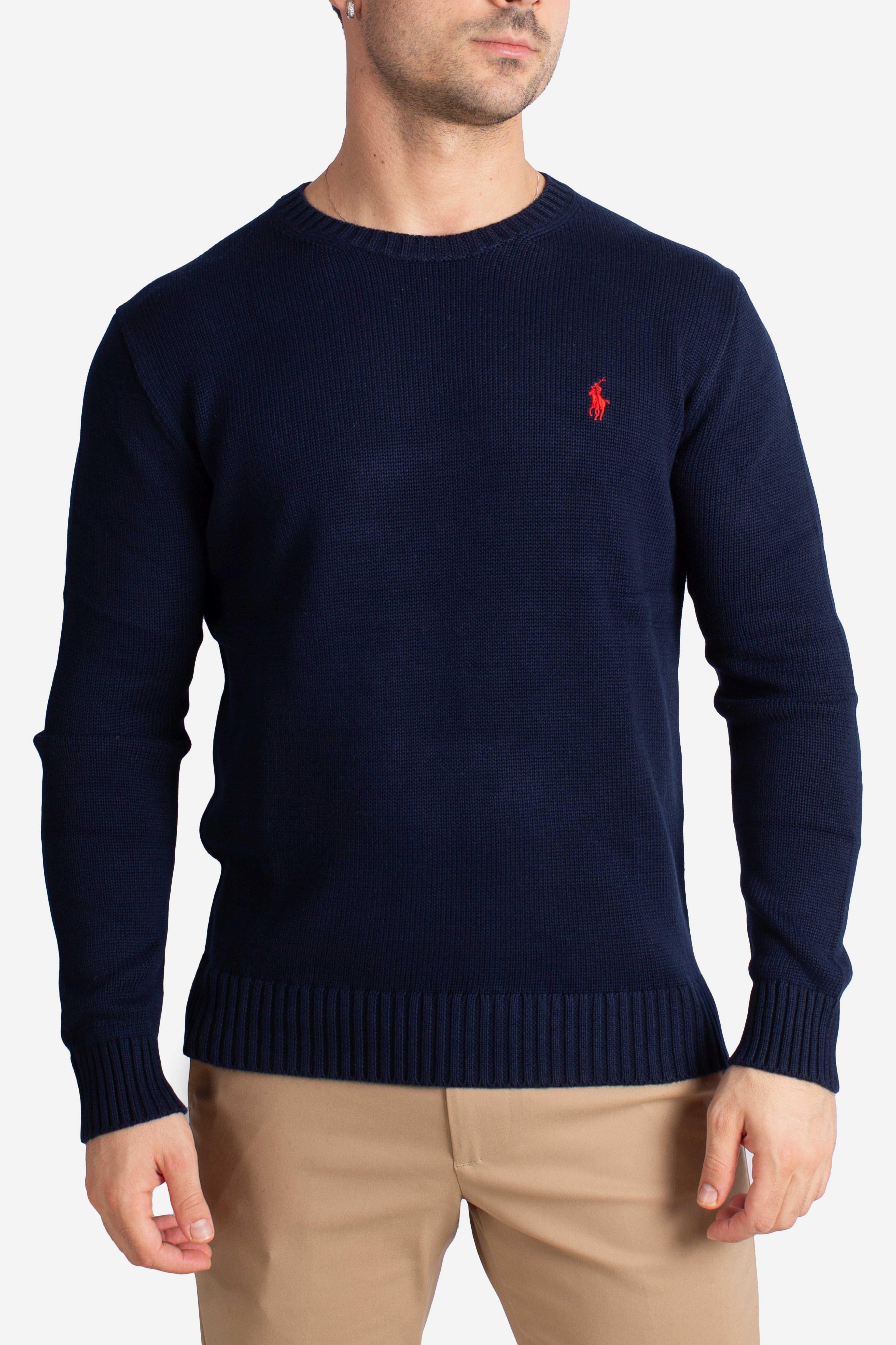 Maglia a girocollo in cotone blue 710810846001 POLO RALPH LAUREN