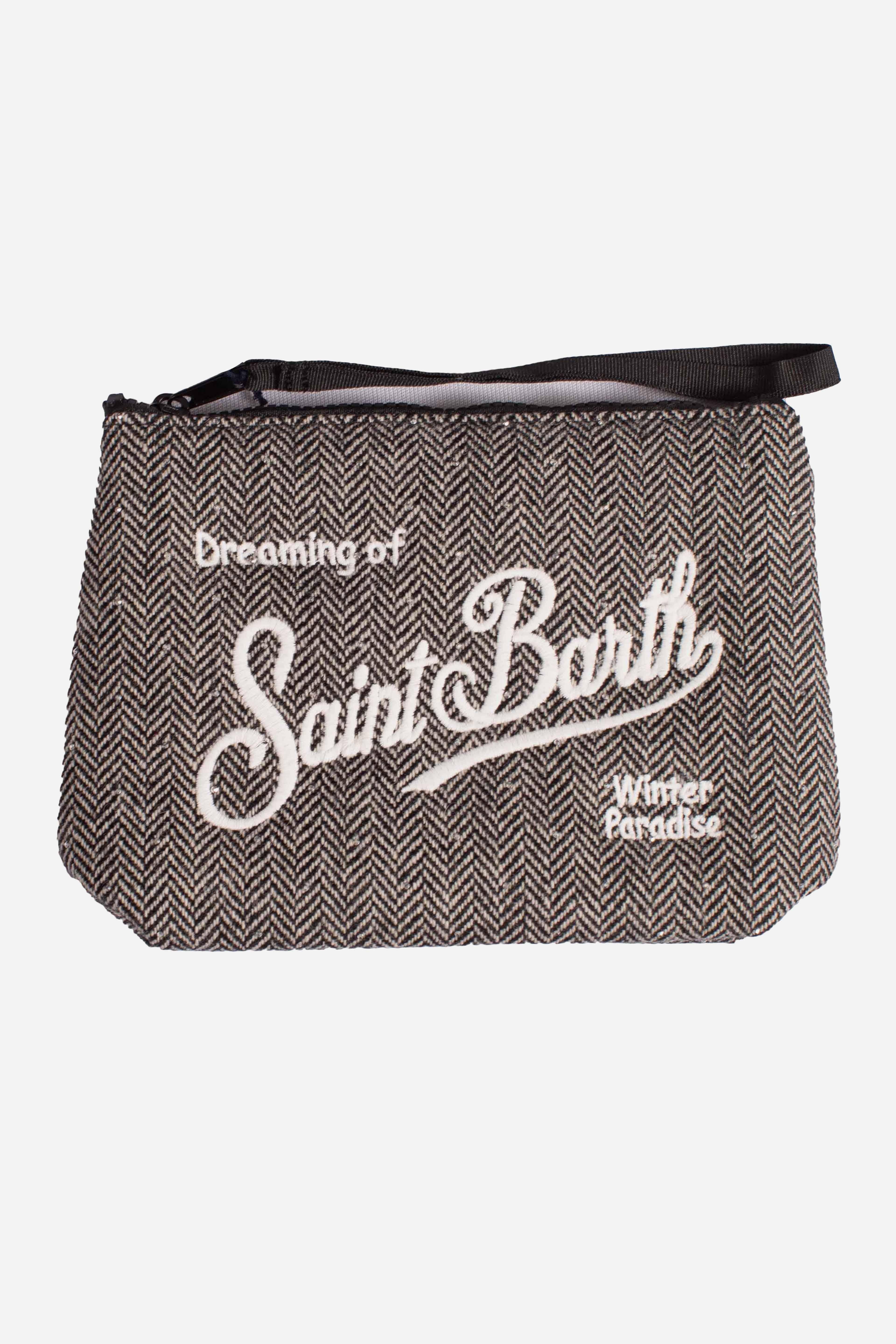 Pochette Aline in tessuto spigato Dreaming of Saint Barth ALI002200264I MC2 SAINT BARTH
