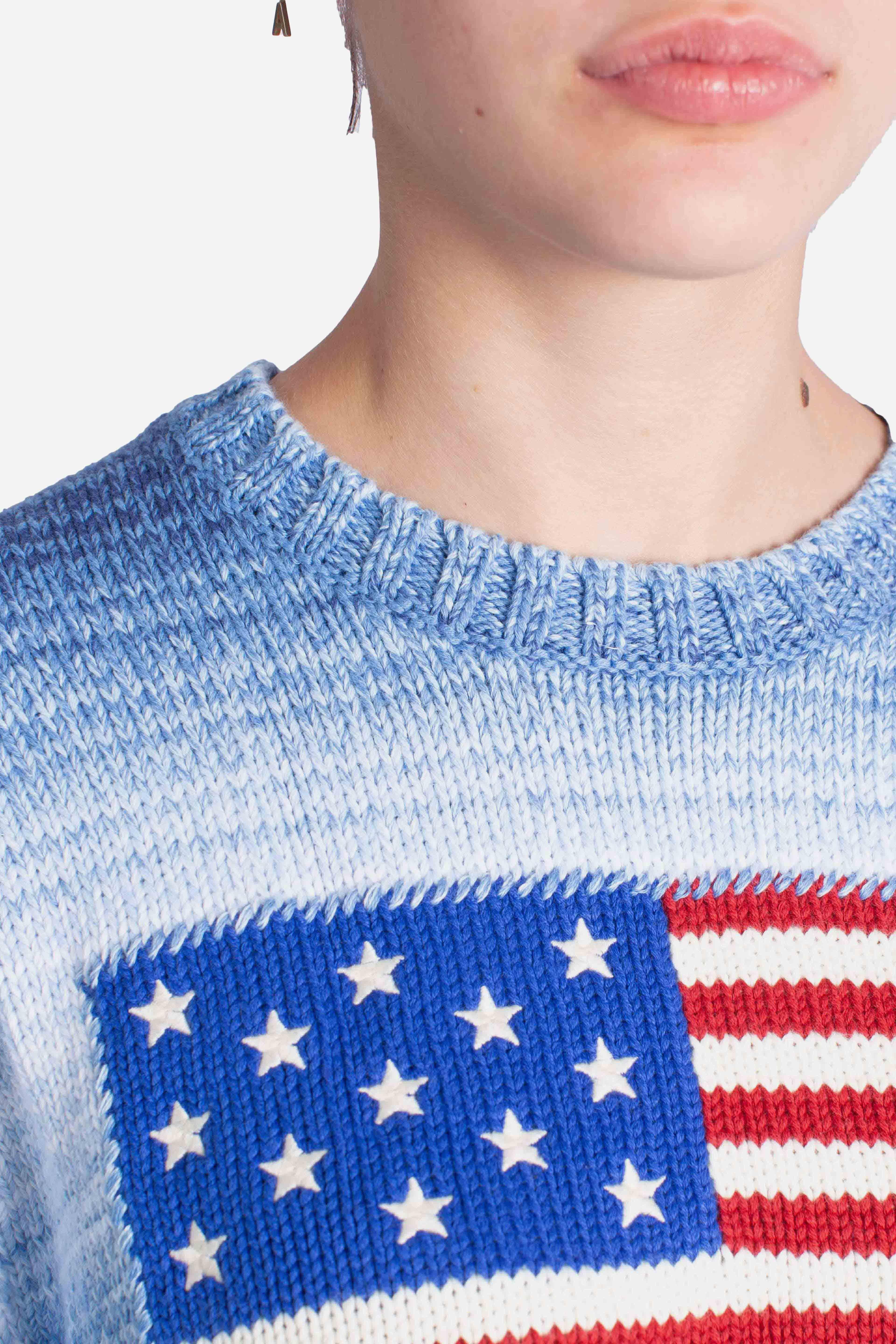 Maglia in cotone ombré con bandiera 211972146001 POLO RALPH LAUREN