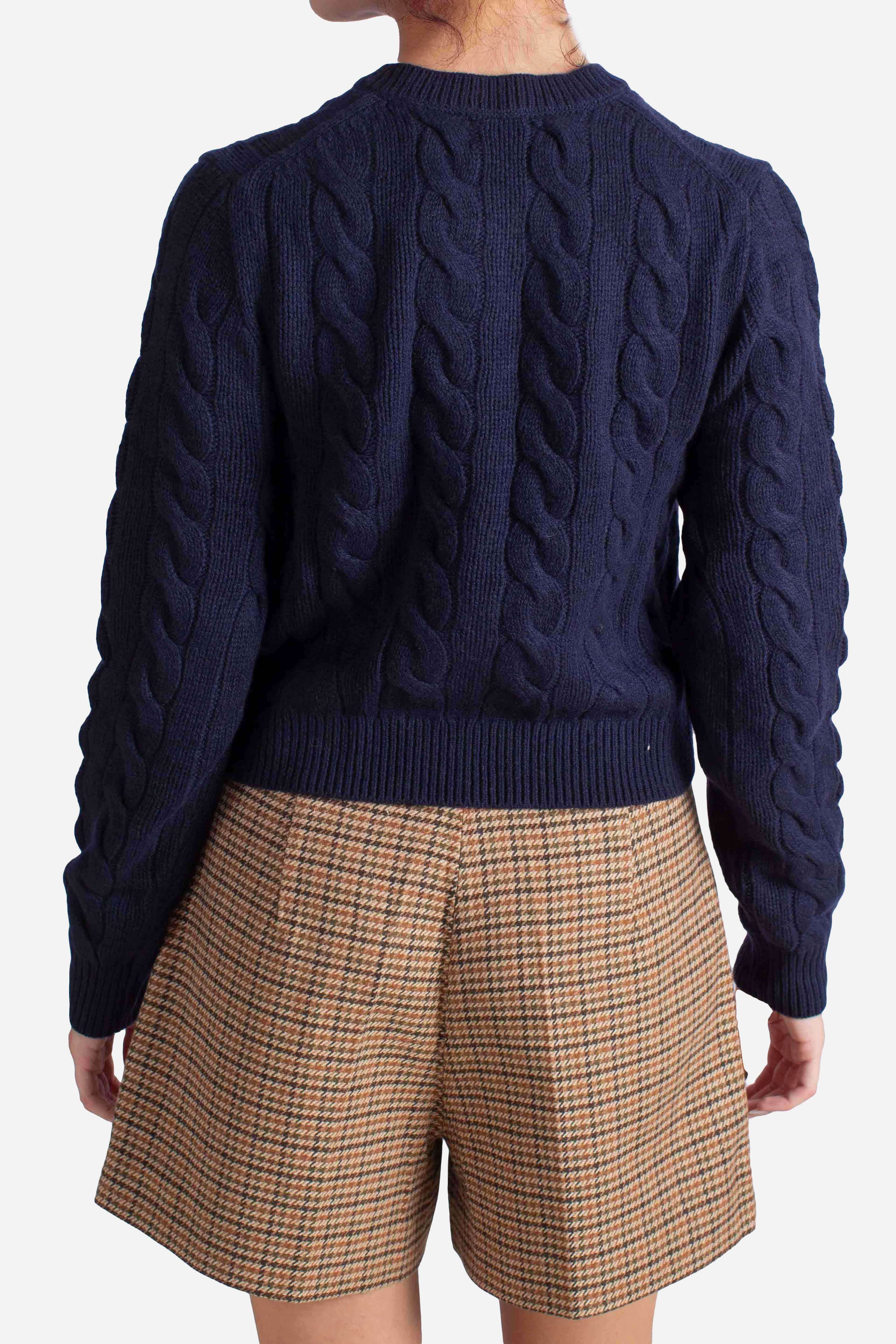 Cardigan in lana e cashmere blue 211978312501 POLO RALPH LAUREN