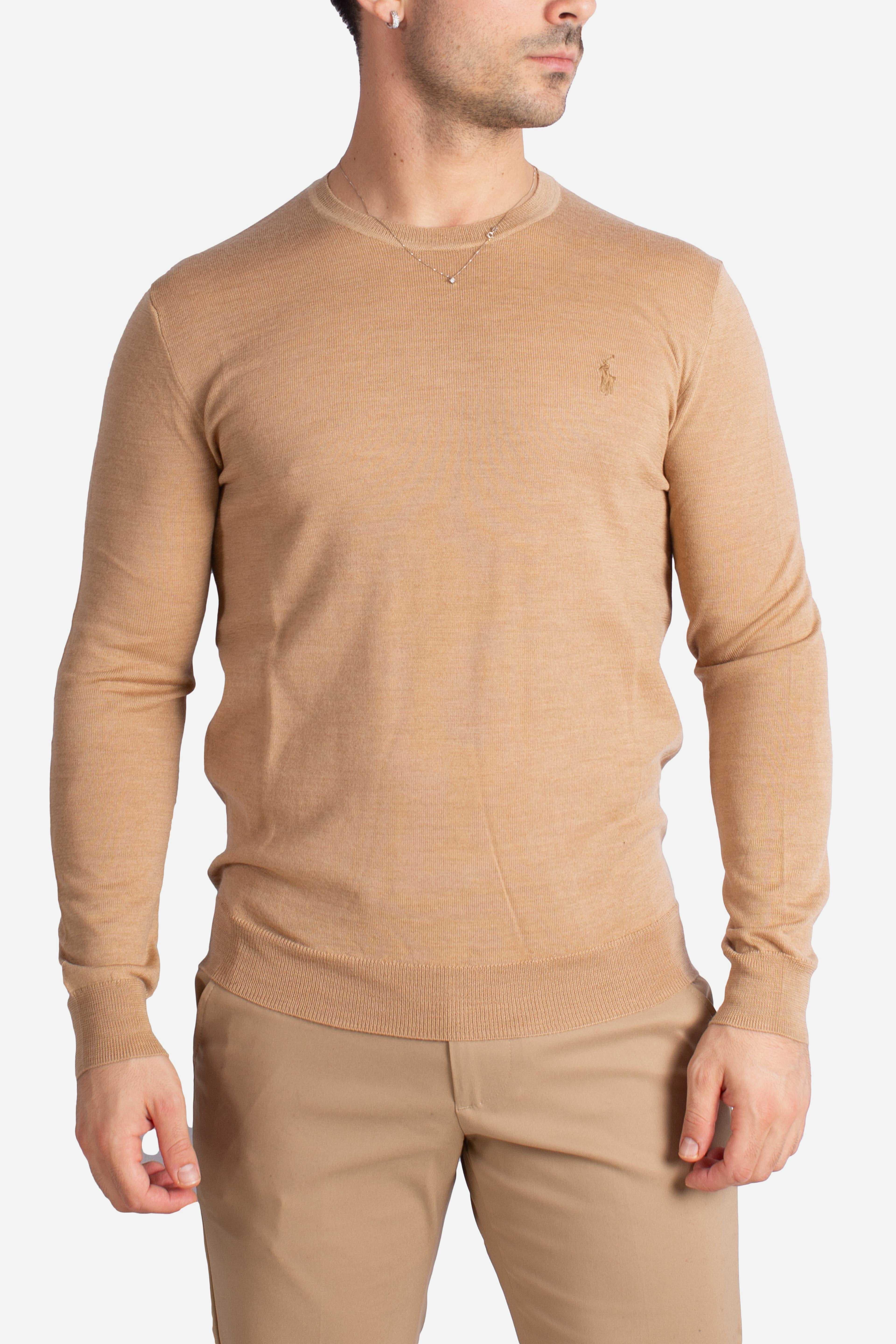 Maglia girocollo lana lavabile Slim-Fit brown 710946143009 POLO RALPH LAUREN