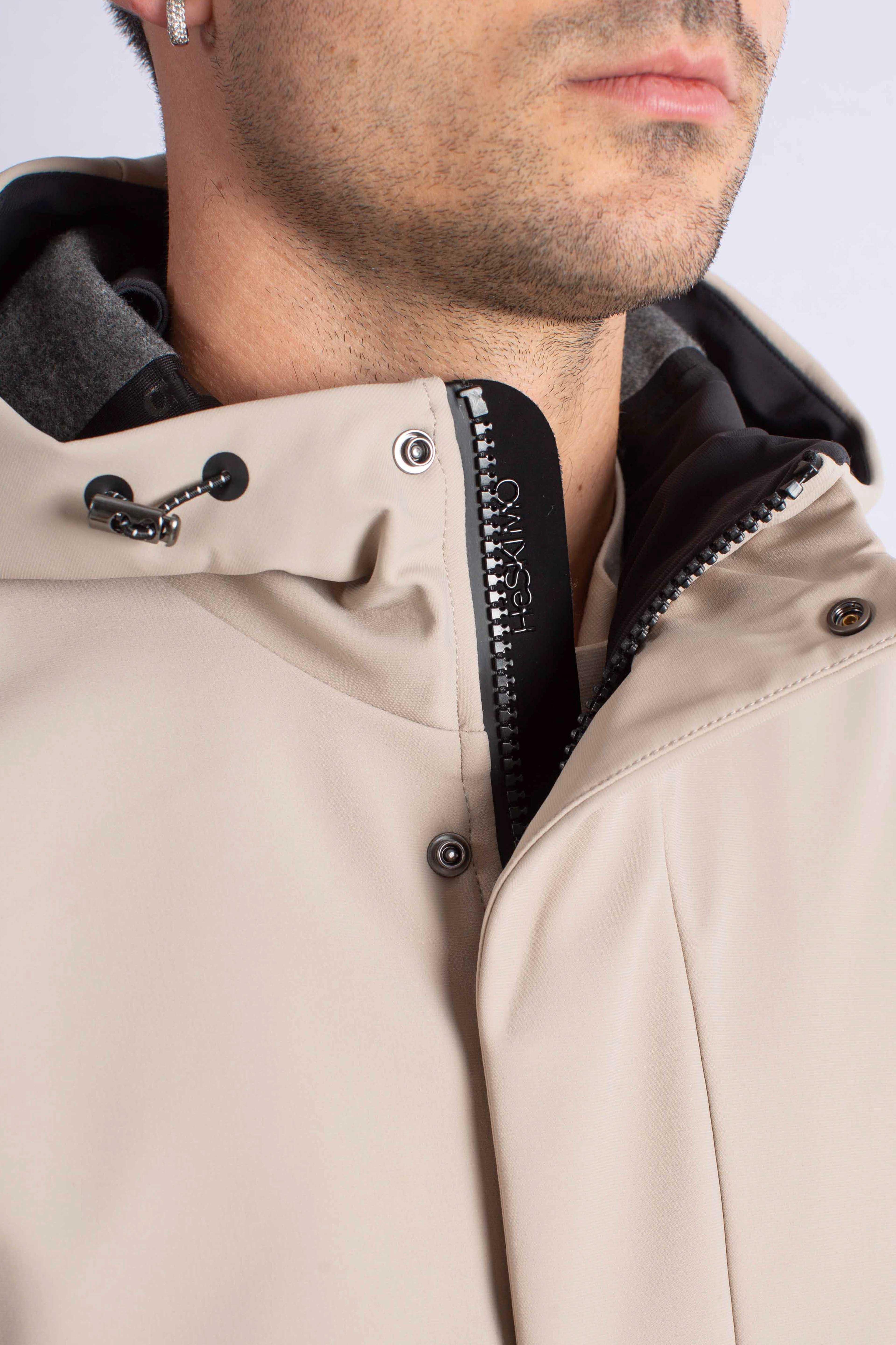 Giubbotto beige Softshell con Cappuccio HE9440013BEIGE HESKIMO