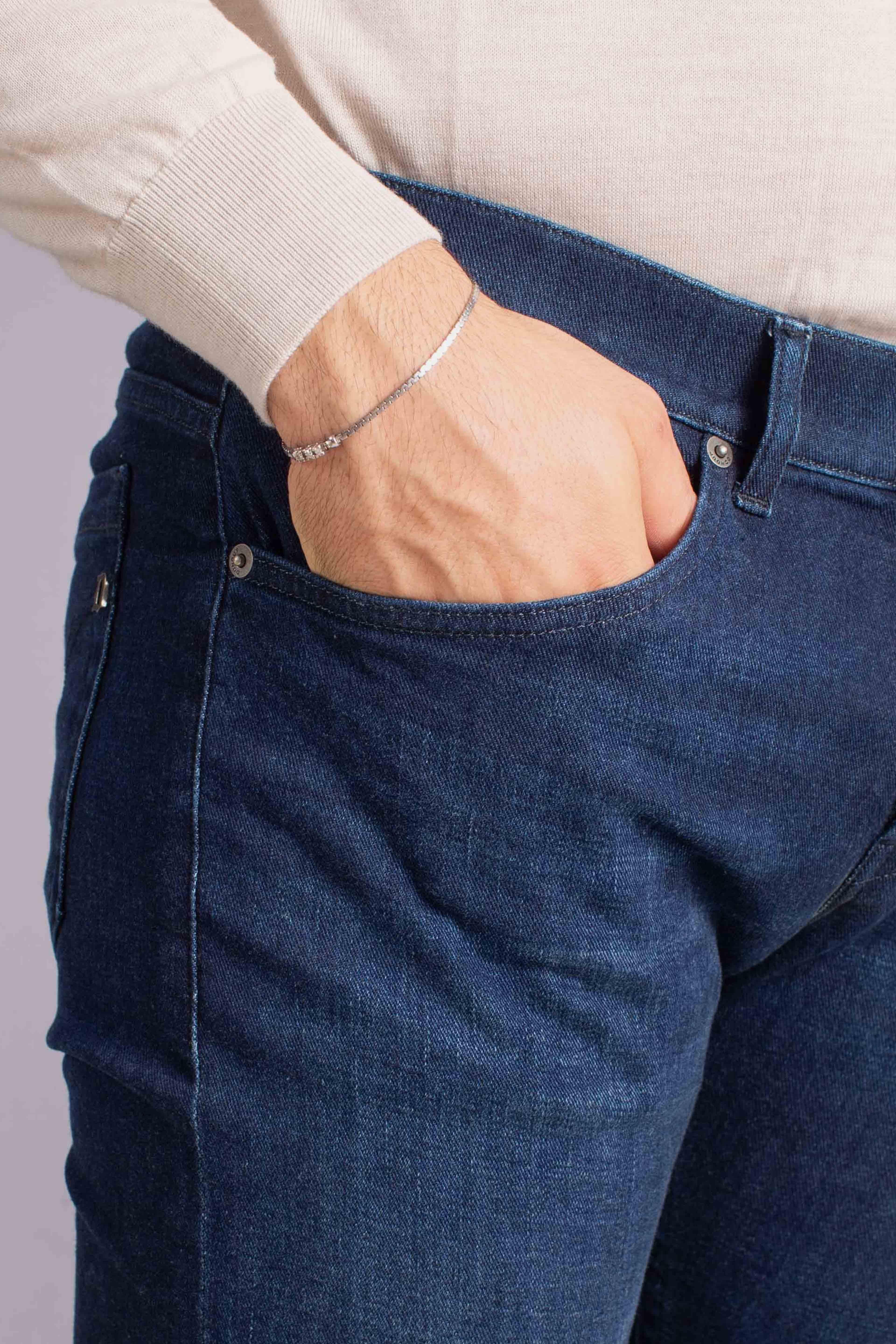 Jeans Slim Fit in Denim Stretch Blu Scuro UP232DS0345LG8800 DONDUP