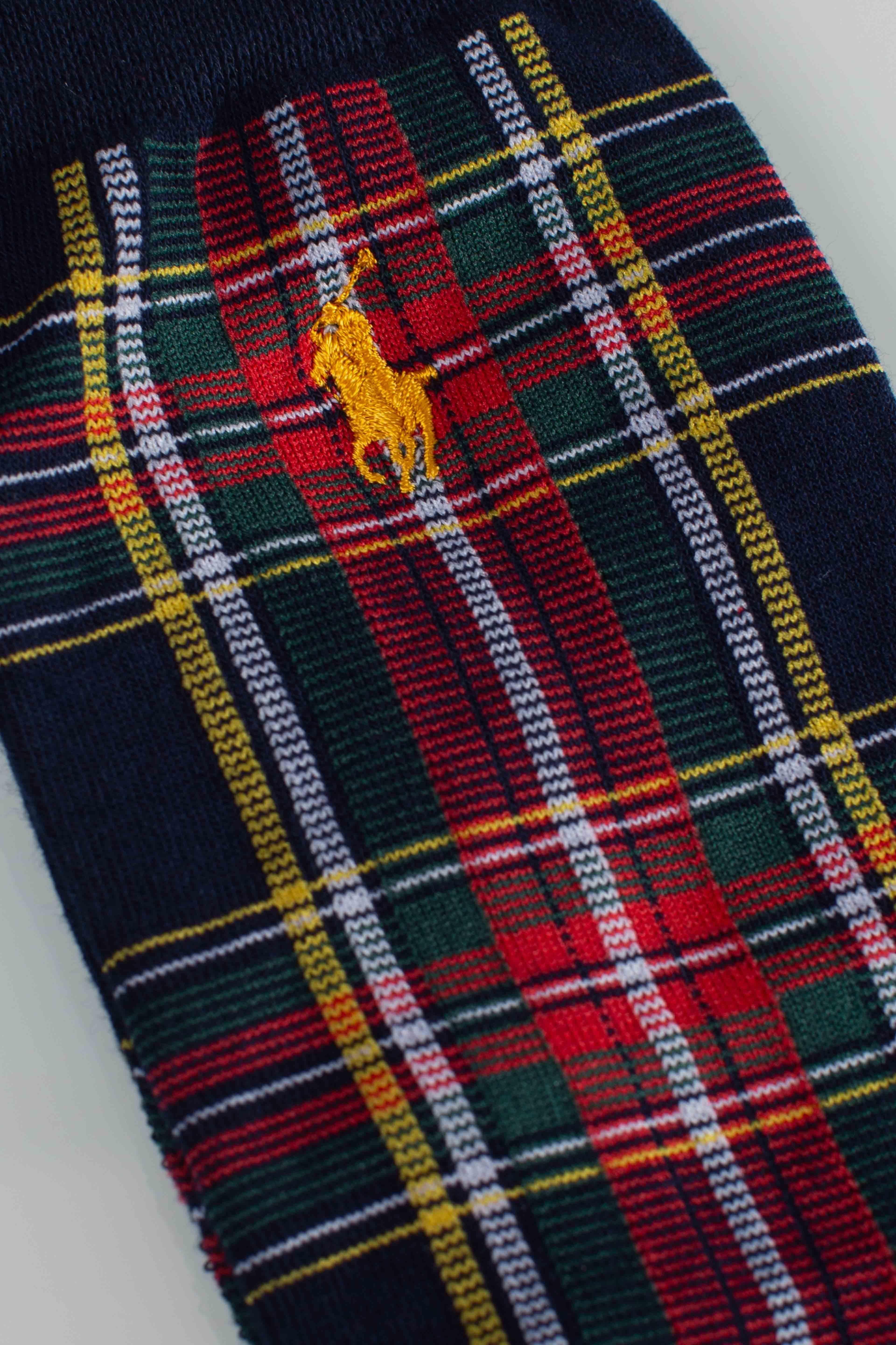 Set regalo 3 paia calze lunghe scozzesi tartan multicolor 449P04716001 POLO RALPH LAUREN