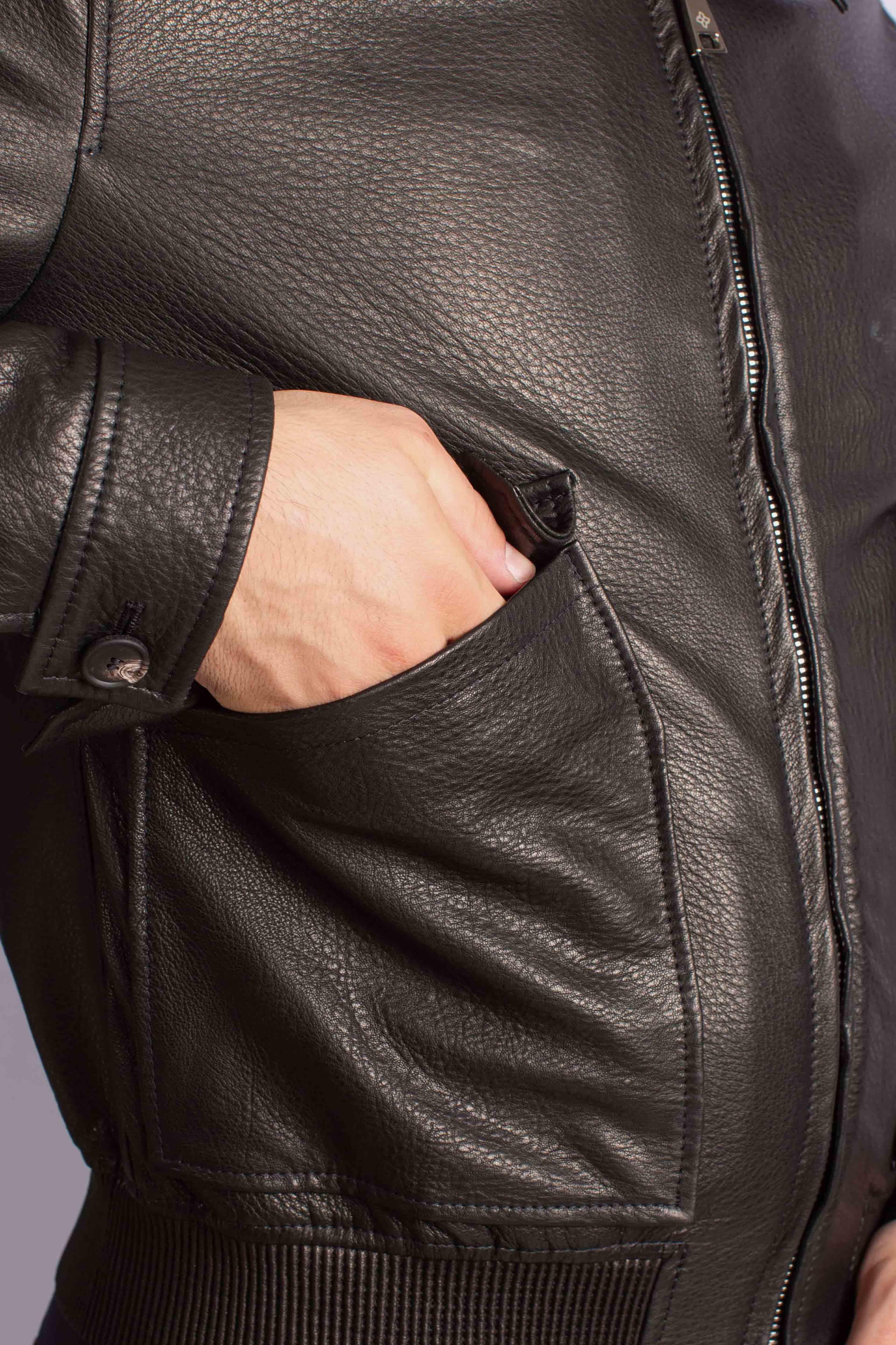 Giubbino in Pelle Nera GODWINCHI2506NERO TAGLIATORE