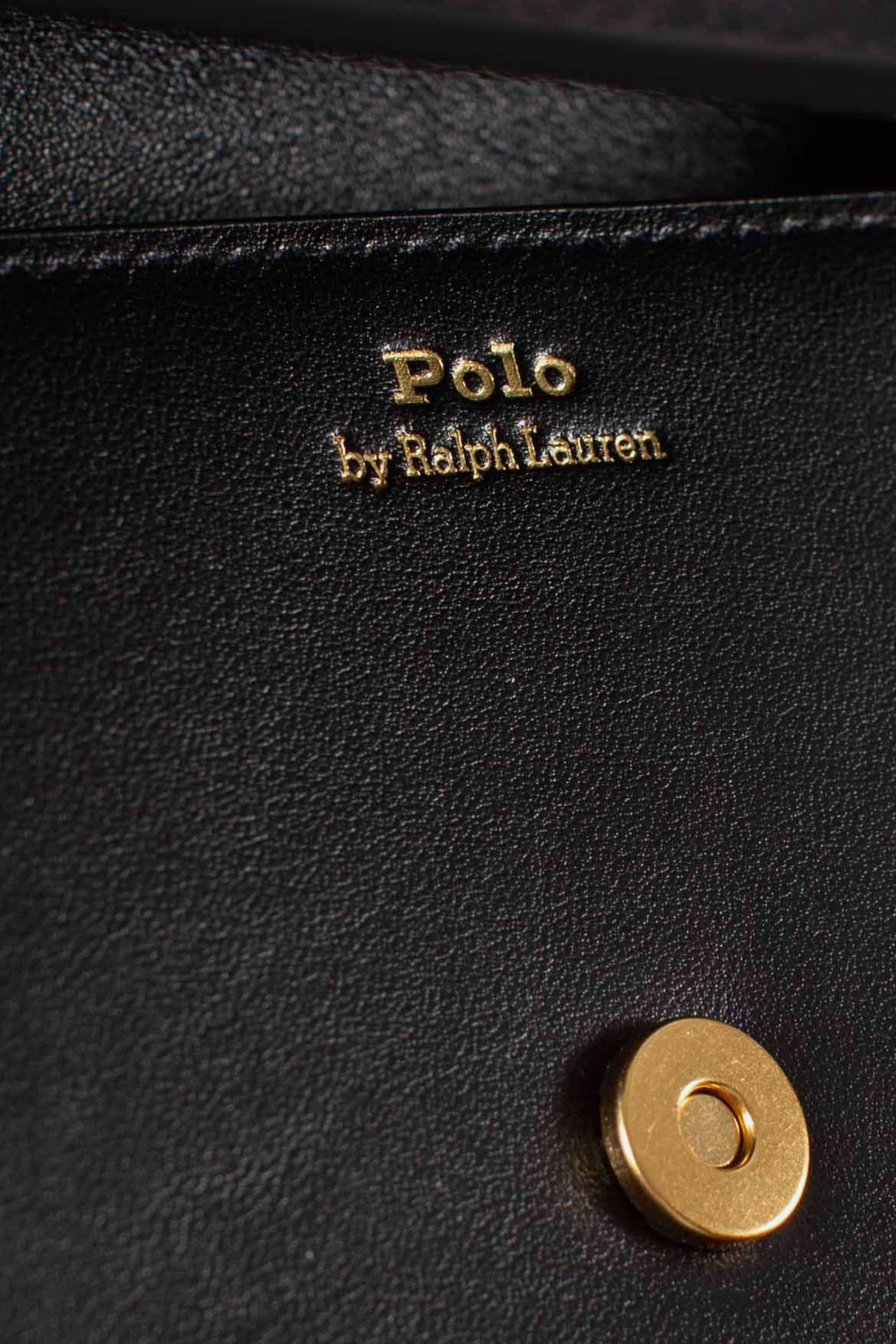 Borsa portafoglio Polo ID pelle e catena black 427961946001 POLO RALPH LAUREN