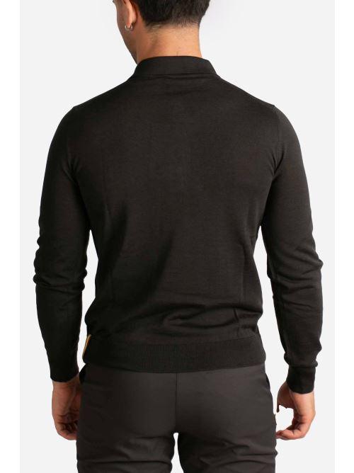 Polo rey wool merino blend grey shadow dk K2131UW133 K-WAY