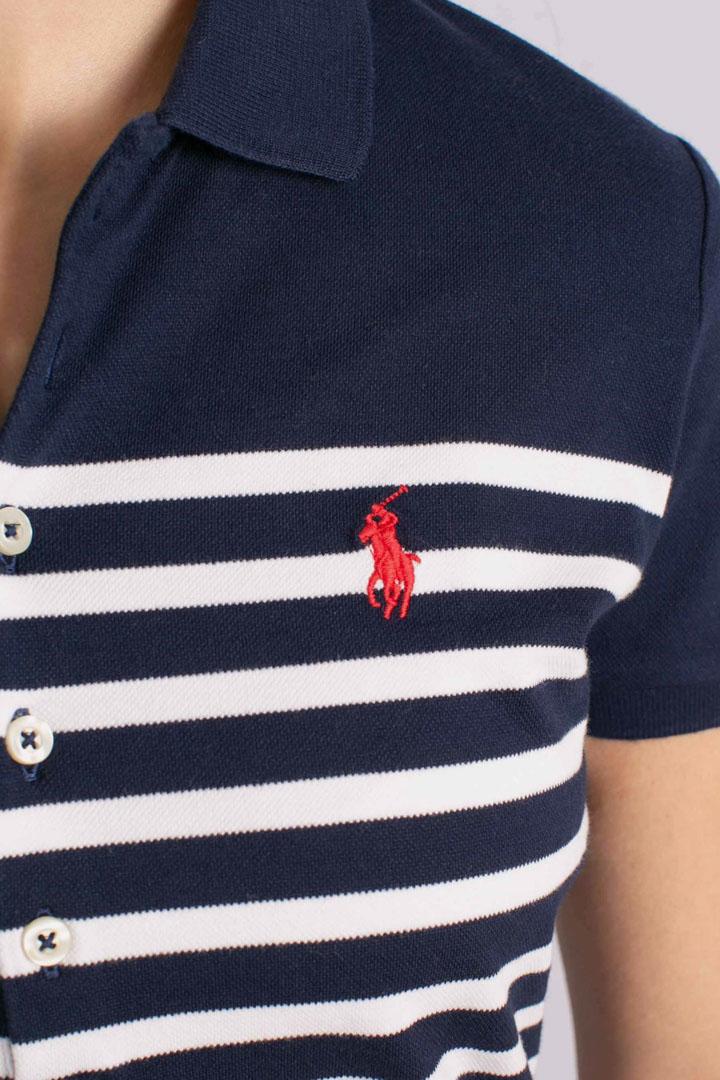Abito Polo a righe navy white 211959122001 POLO RALPH LAUREN