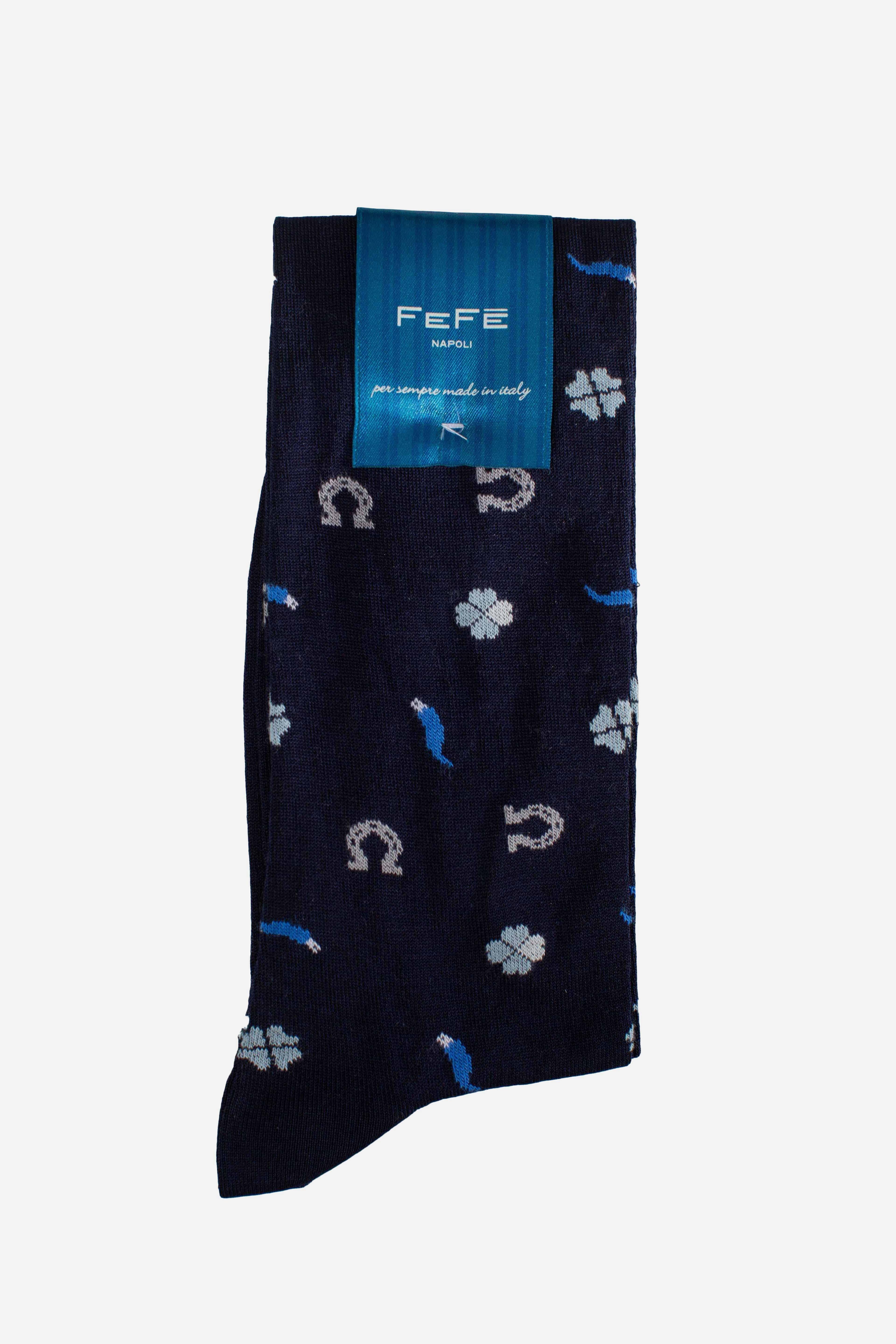 CALZINI UOMO scaramantia blu SOSCARAMANTIA101LBLU FEFE'