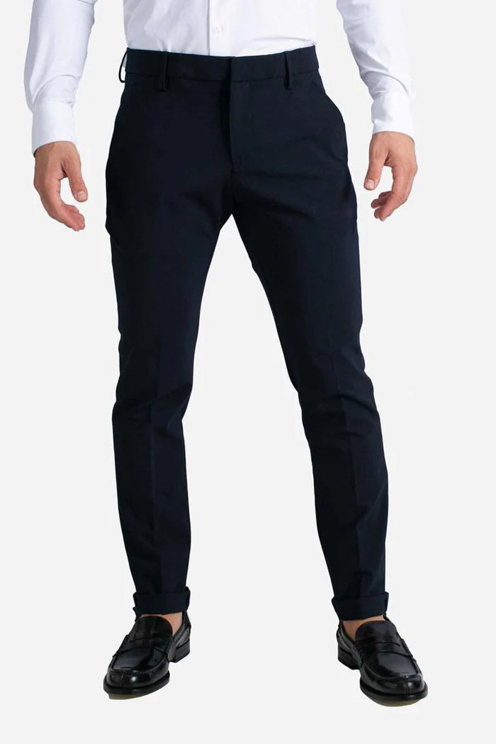 Pantalone Gaubert in fresco di lana blu navy