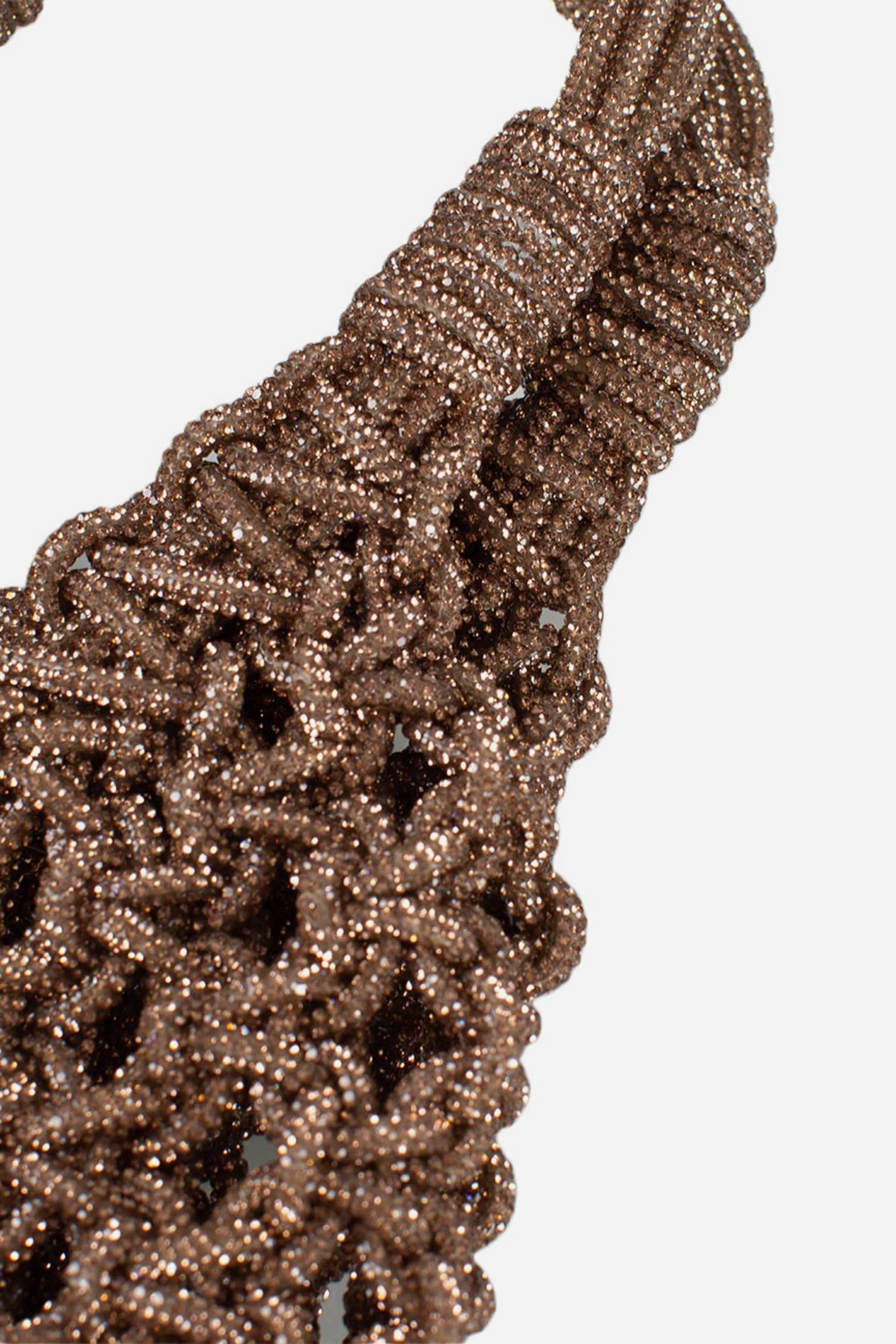 Borsa gioiello Vannifique mini Crystal tempestata di cristalli light topaz VANNIFIQUE MINILIGHT TOPAZ HIBOURAMA