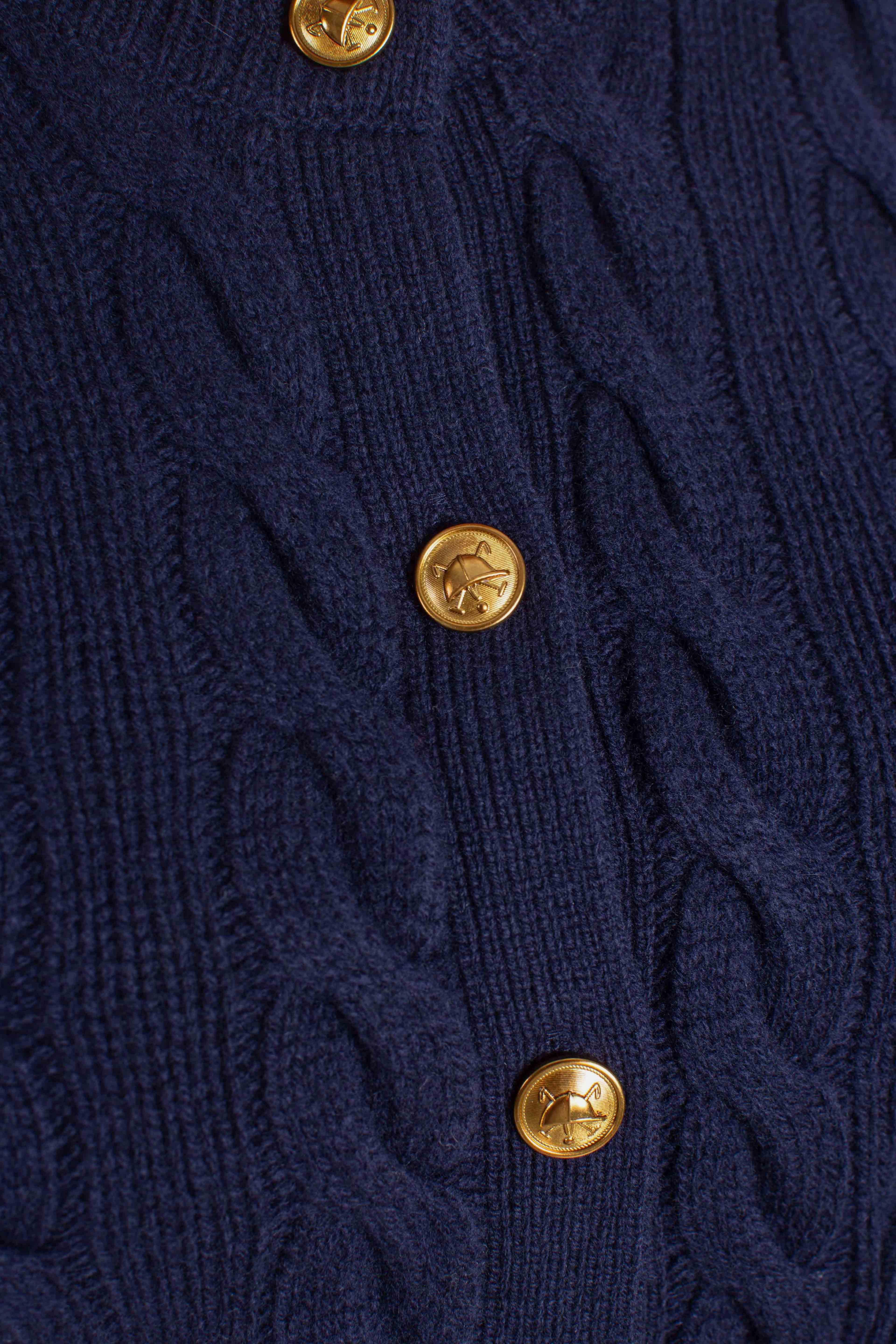 Cardigan in lana e cashmere blue 211978312501 POLO RALPH LAUREN