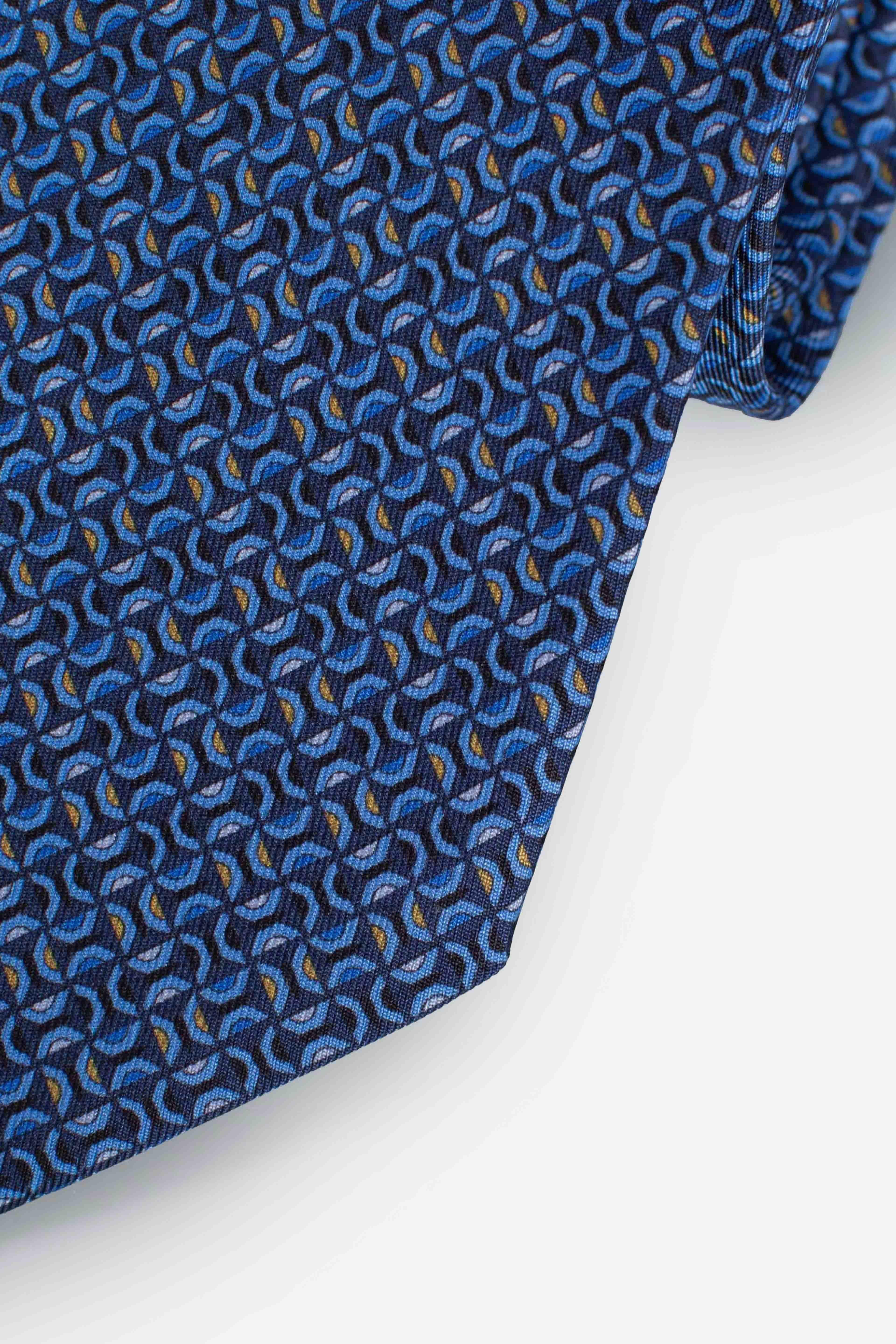 Cravatta in seta stampa farfalle blu CRSC284071 FEFE'