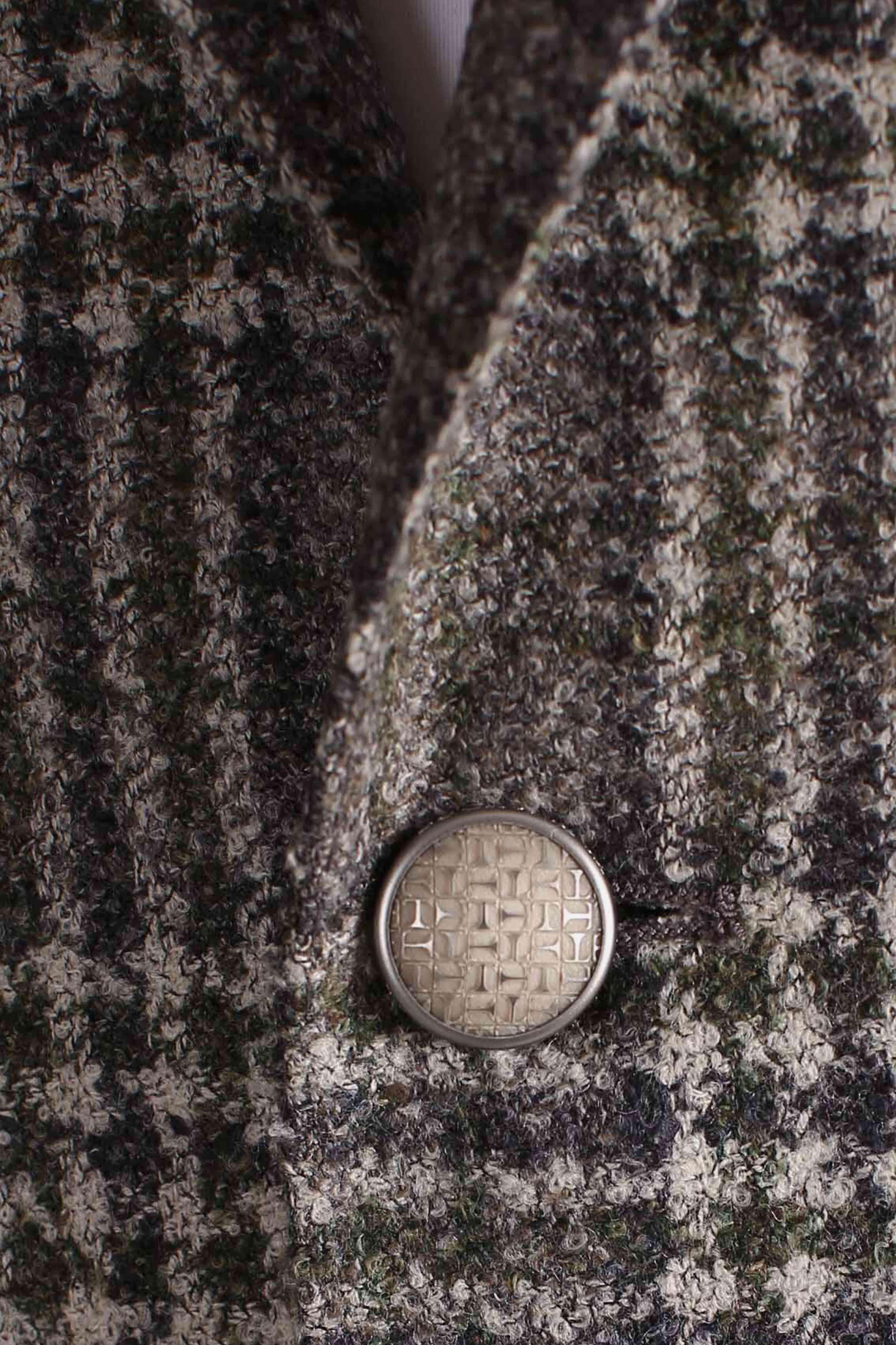 Giacca monopetto Principe di Galles in Lana grigio silver 1SMC22K440022QV3304 TAGLIATORE