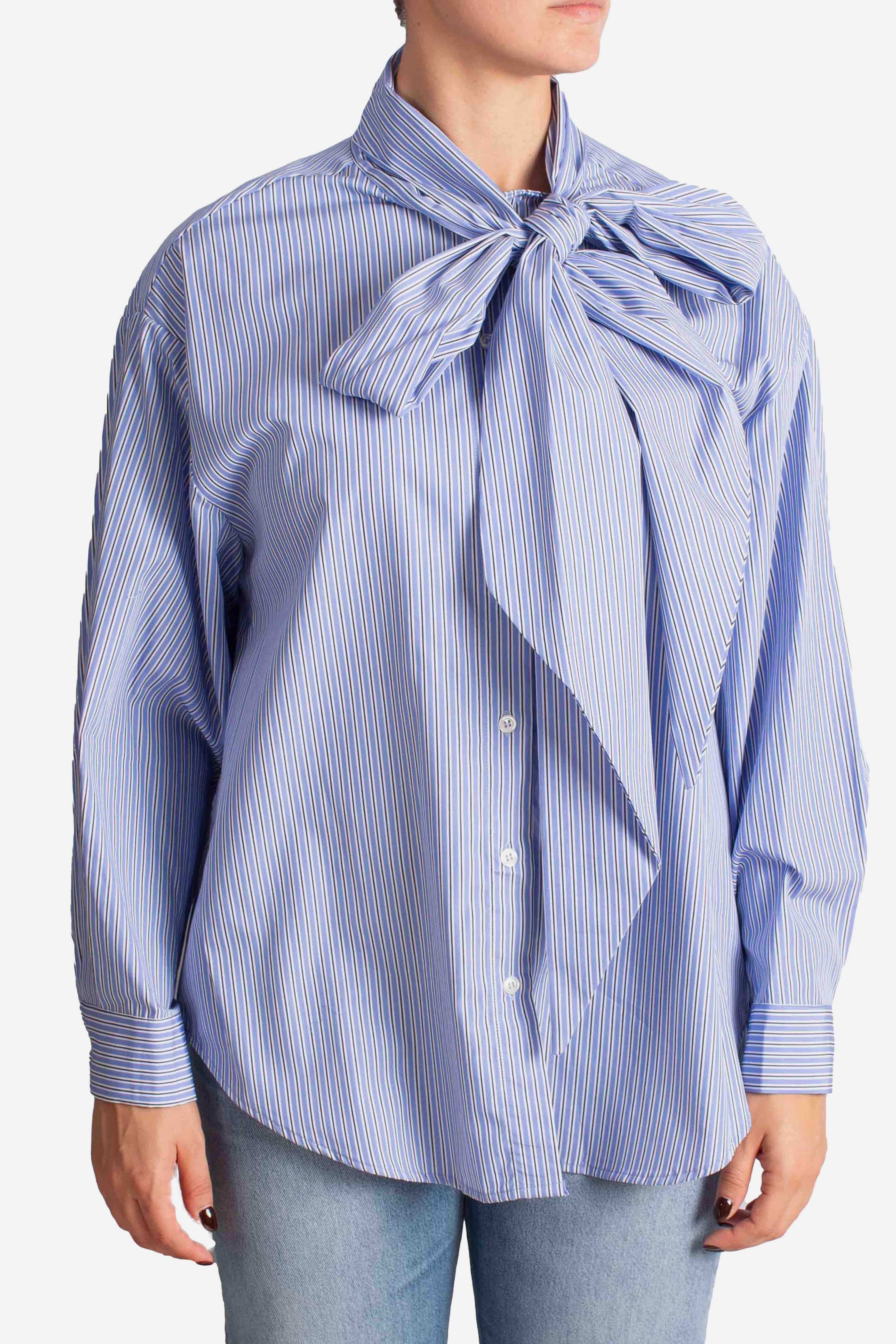 Camicia over a righe con fiocco CEMUYCNA1500 DIXIE