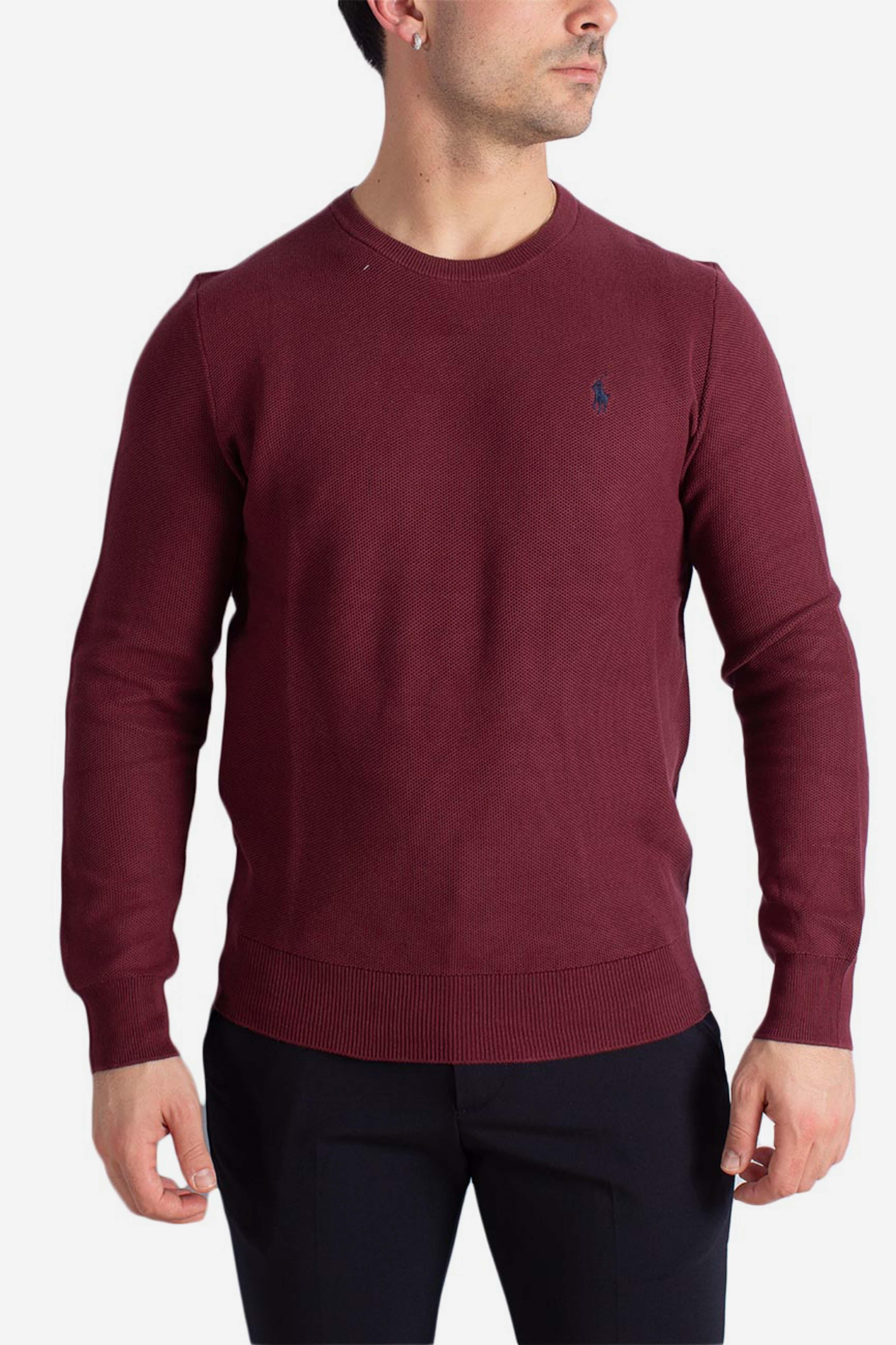 Maglia a girocollo effetto texture red 710918163520 POLO RALPH LAUREN