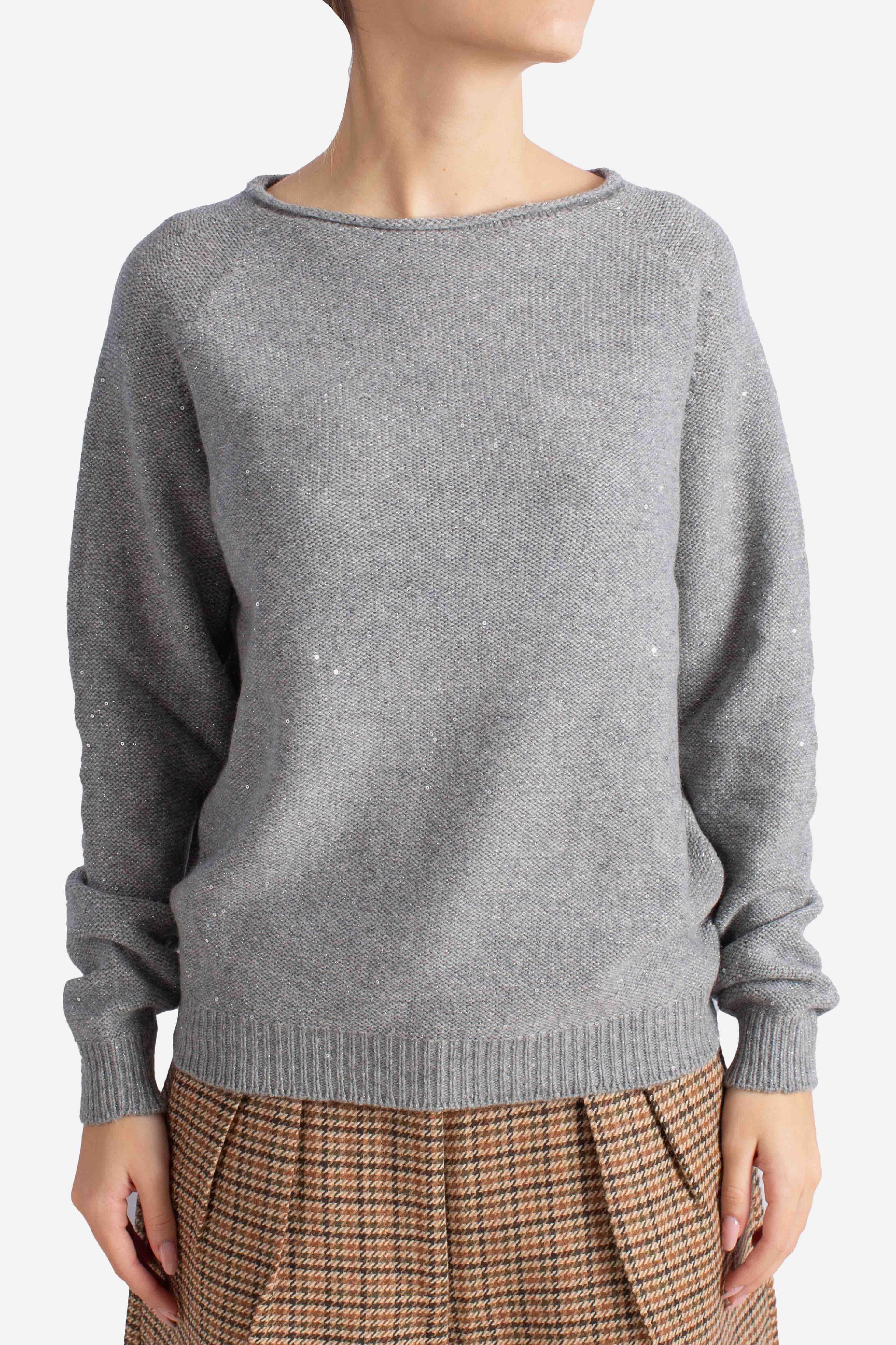 Maglia Donna IN Lurex Grigio 1420433004090 GRAN SASSO