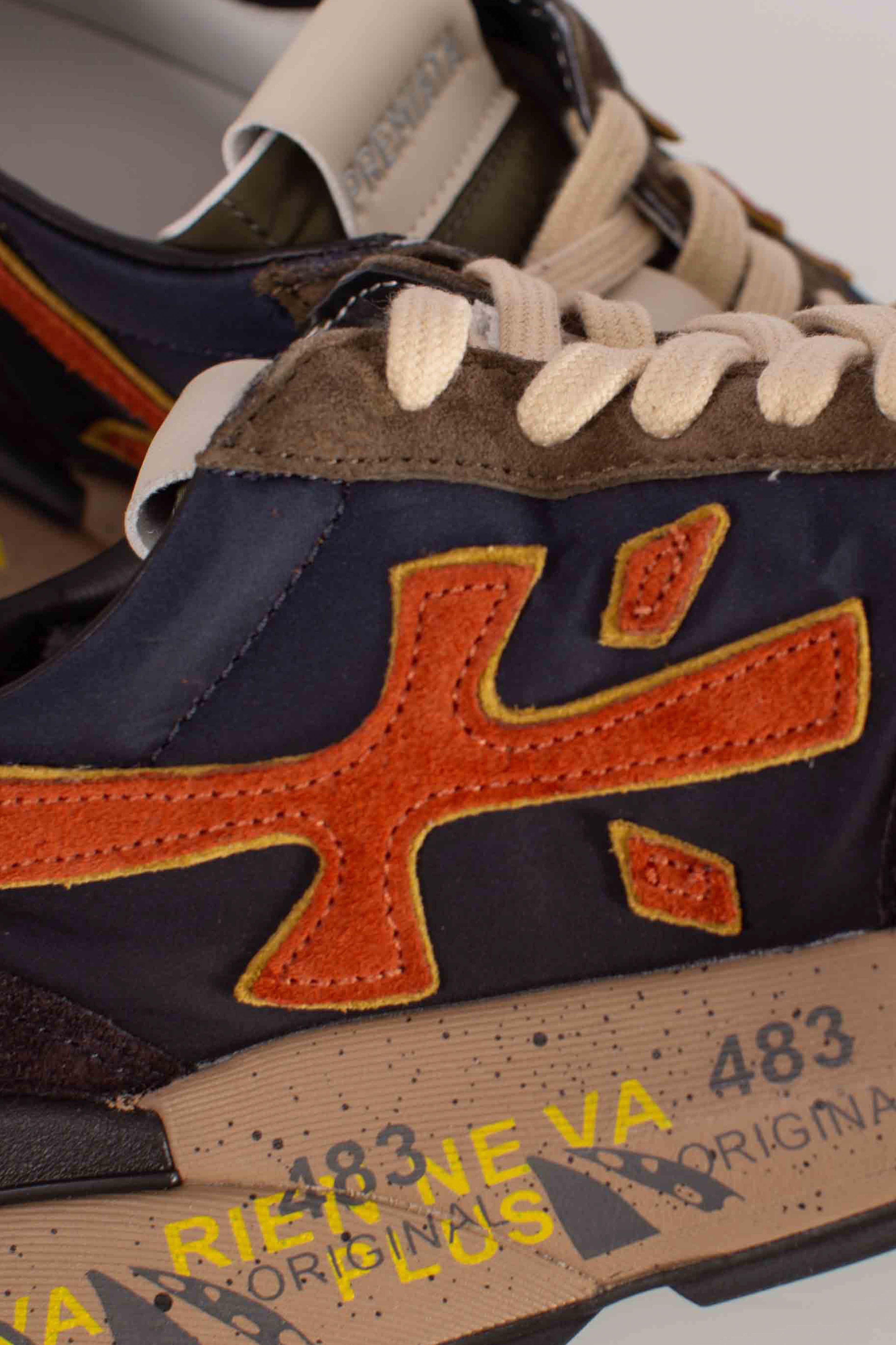 sneakers MICK 7721 DARK BLUE - DARK BROWN MICK7721 PREMIATA