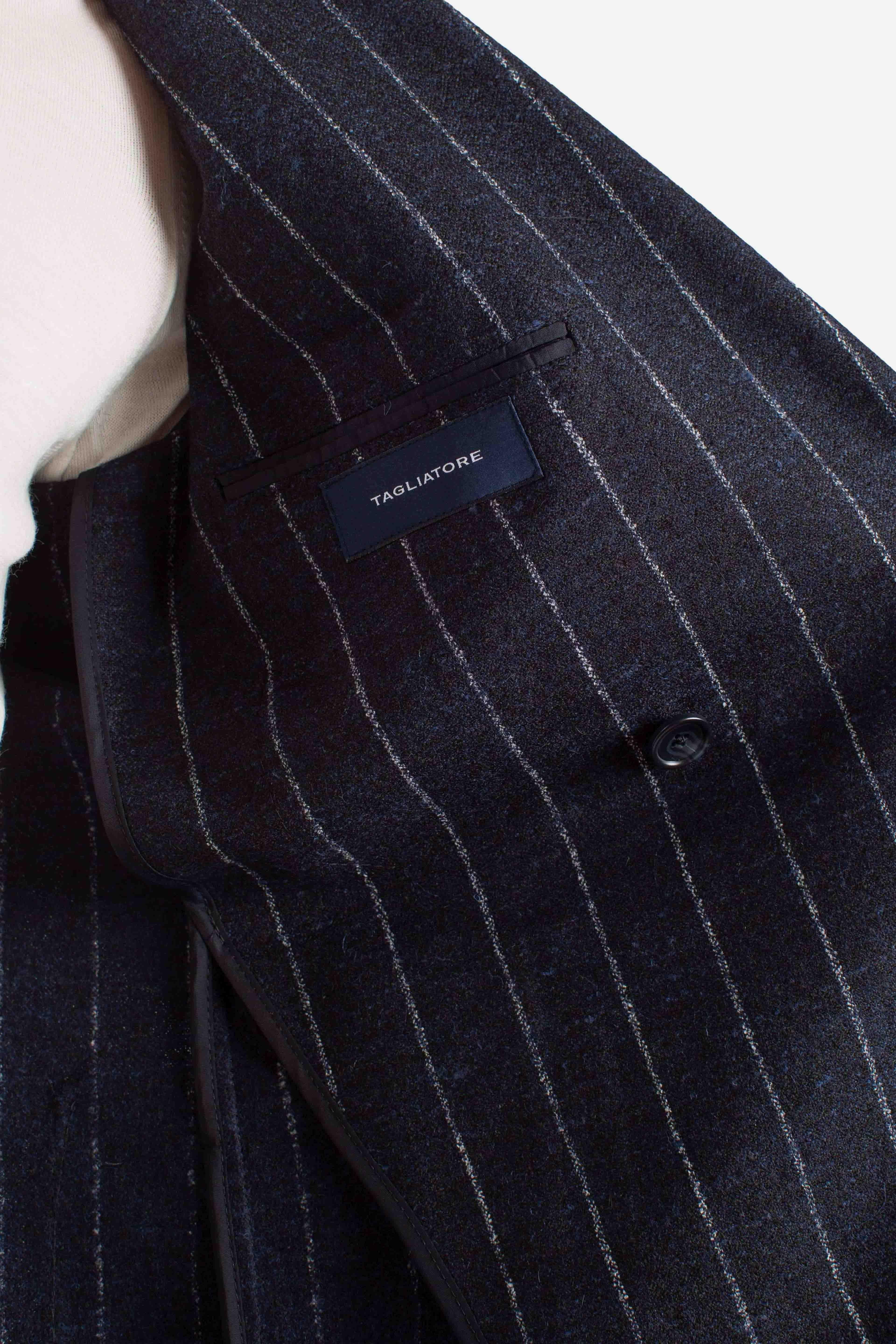 Giacca doppiopetto gessata blu 1SMC20K850012B3263 TAGLIATORE