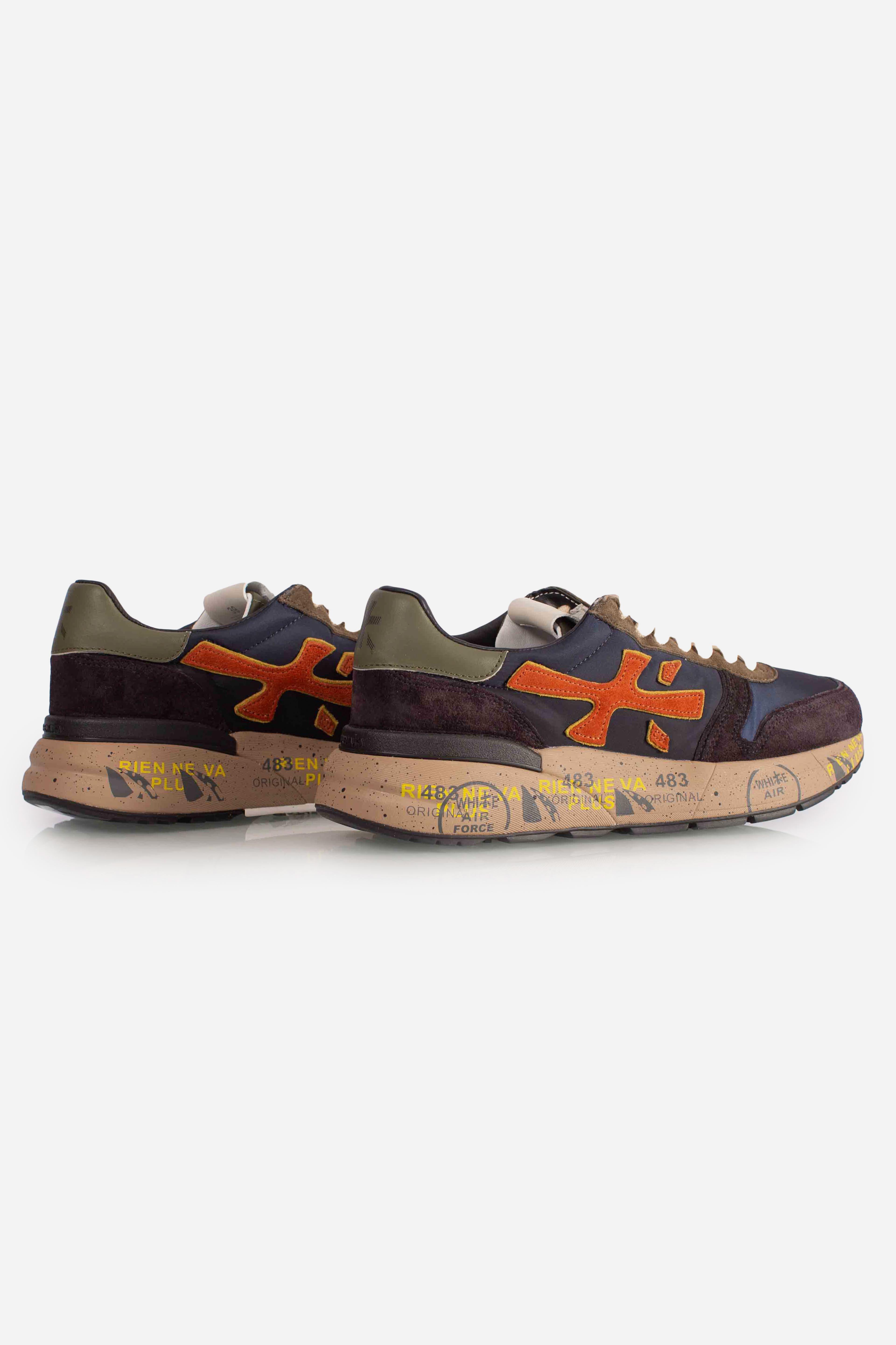 sneakers MICK 7721 DARK BLUE - DARK BROWN MICK7721 PREMIATA