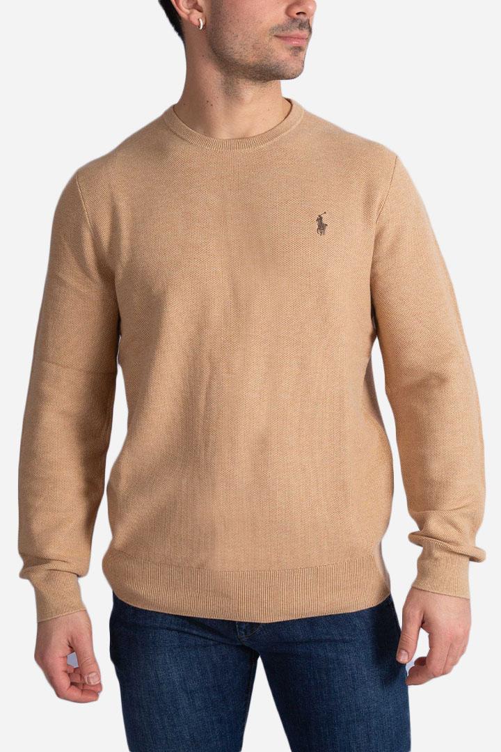 Maglia a girocollo effetto texture brown 710918163502 POLO RALPH LAUREN