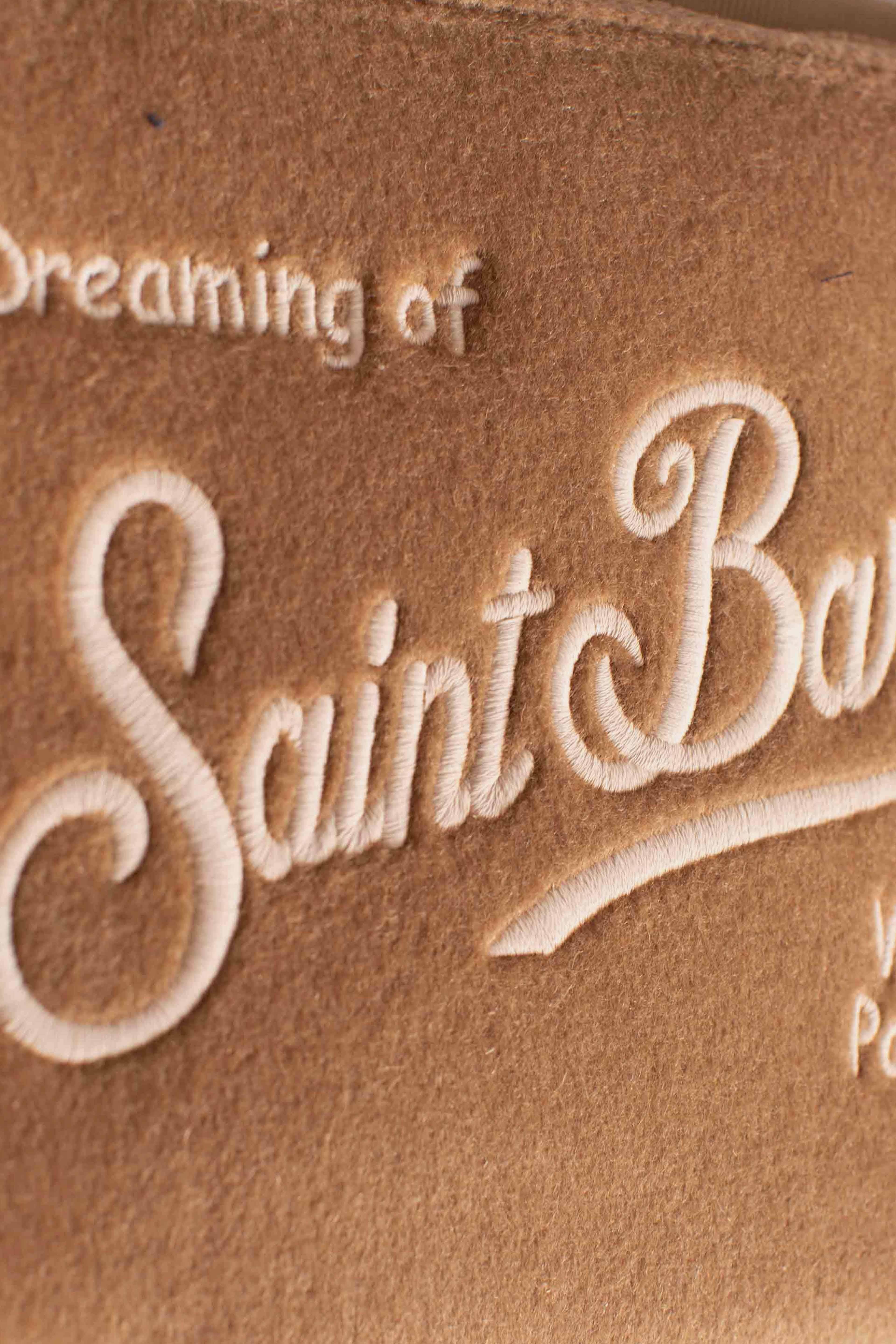 Pochette Aline in effetto Feltro nocciola - "Dreaming of Saint Barth Winter Paradise" ALI002800163I MC2 SAINT BARTH