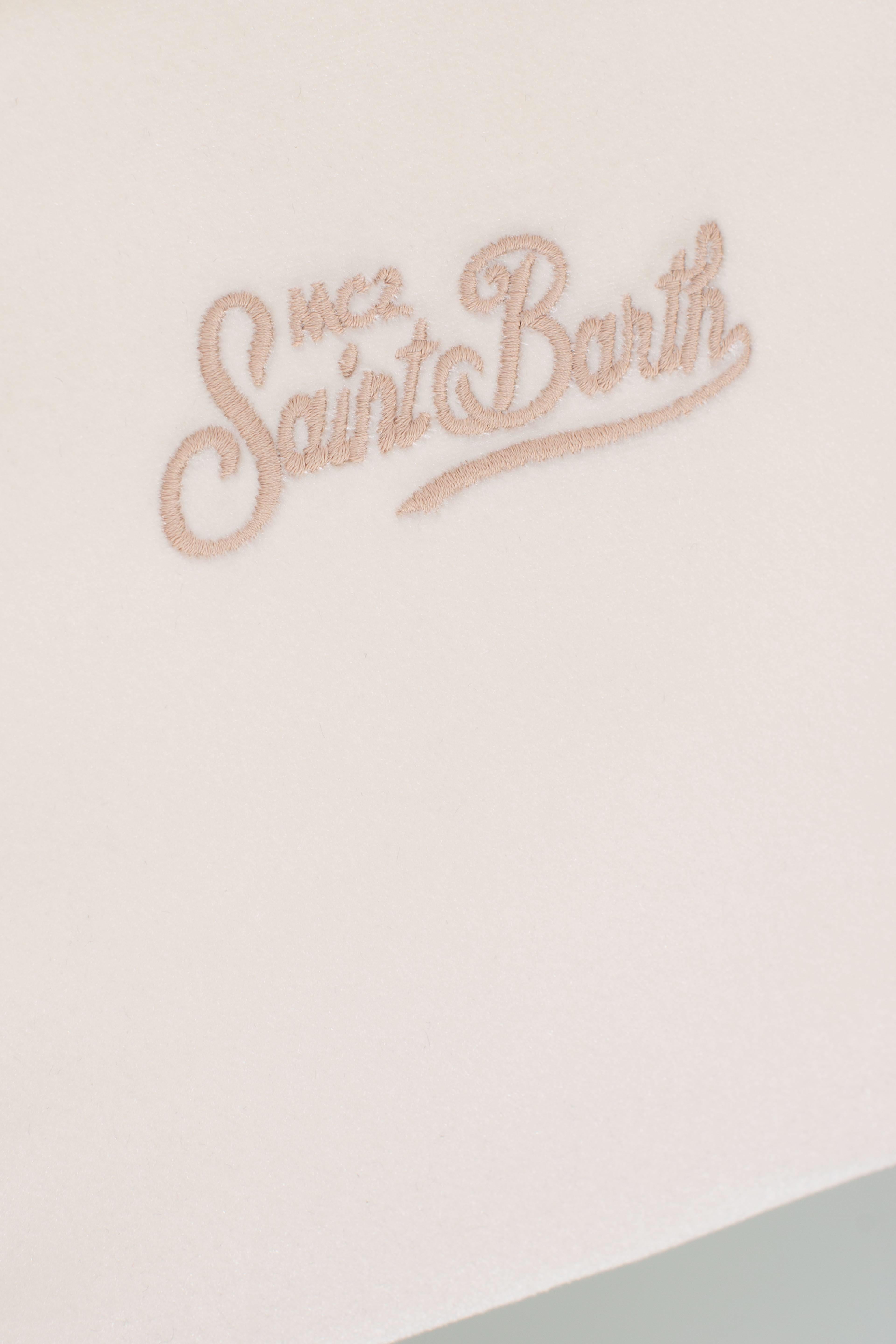 Borsa Vanity mini velvet Dreaming of Saint Barth Winter Paradise white VAMI02701320I MC2 SAINT BARTH