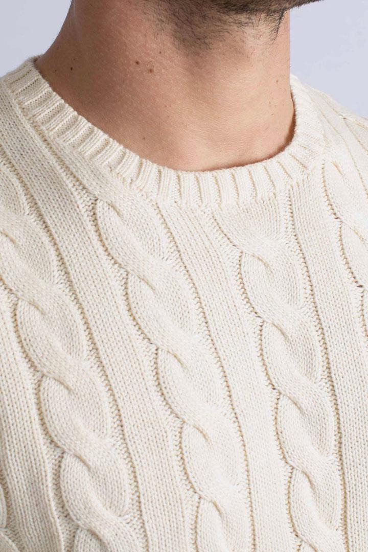 MAGLIONE IN COTONE A TRECCE cream 710775885024 POLO RALPH LAUREN