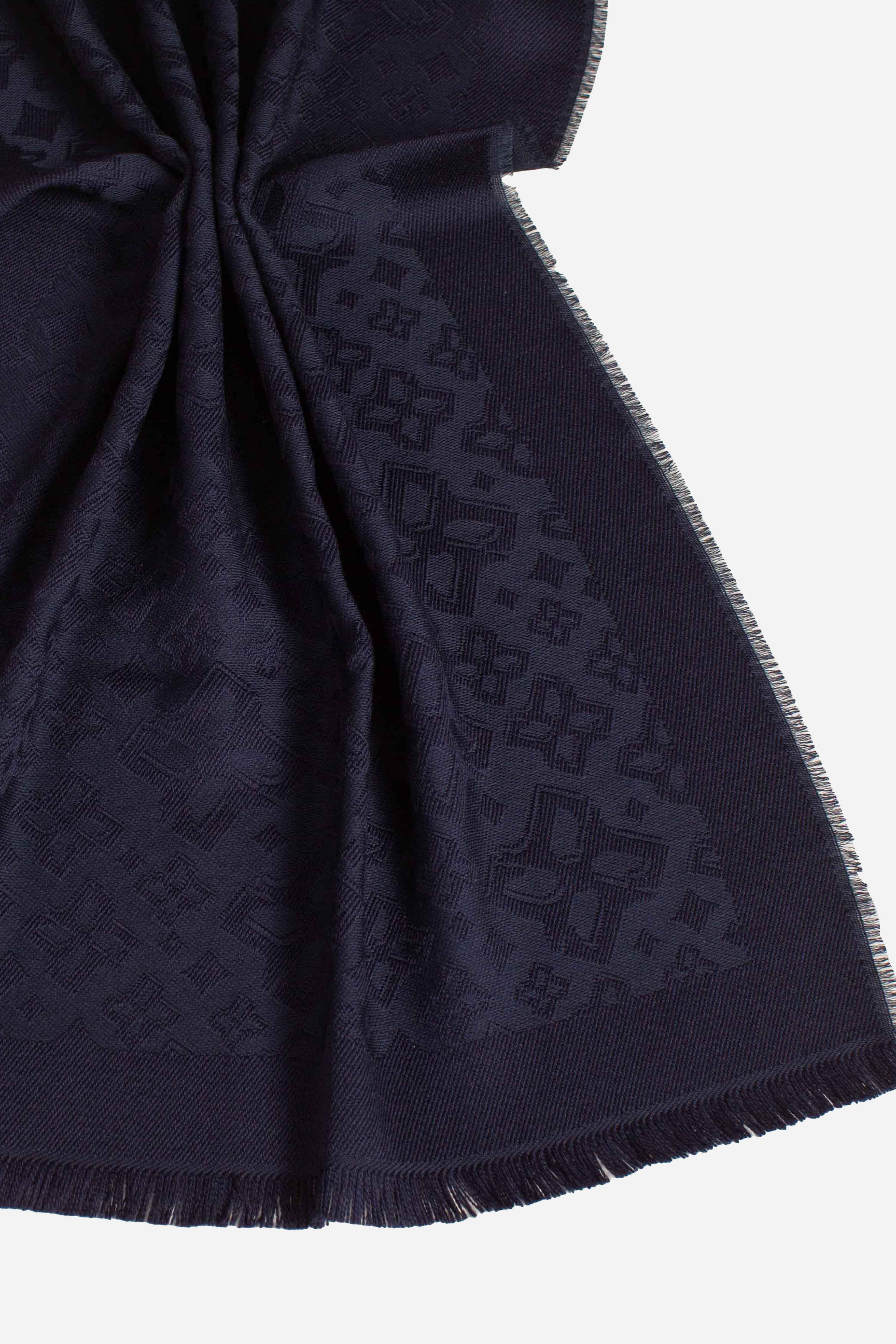 Sciarpa in lana vergine blu SCIARPA55NTI25BLU TAGLIATORE