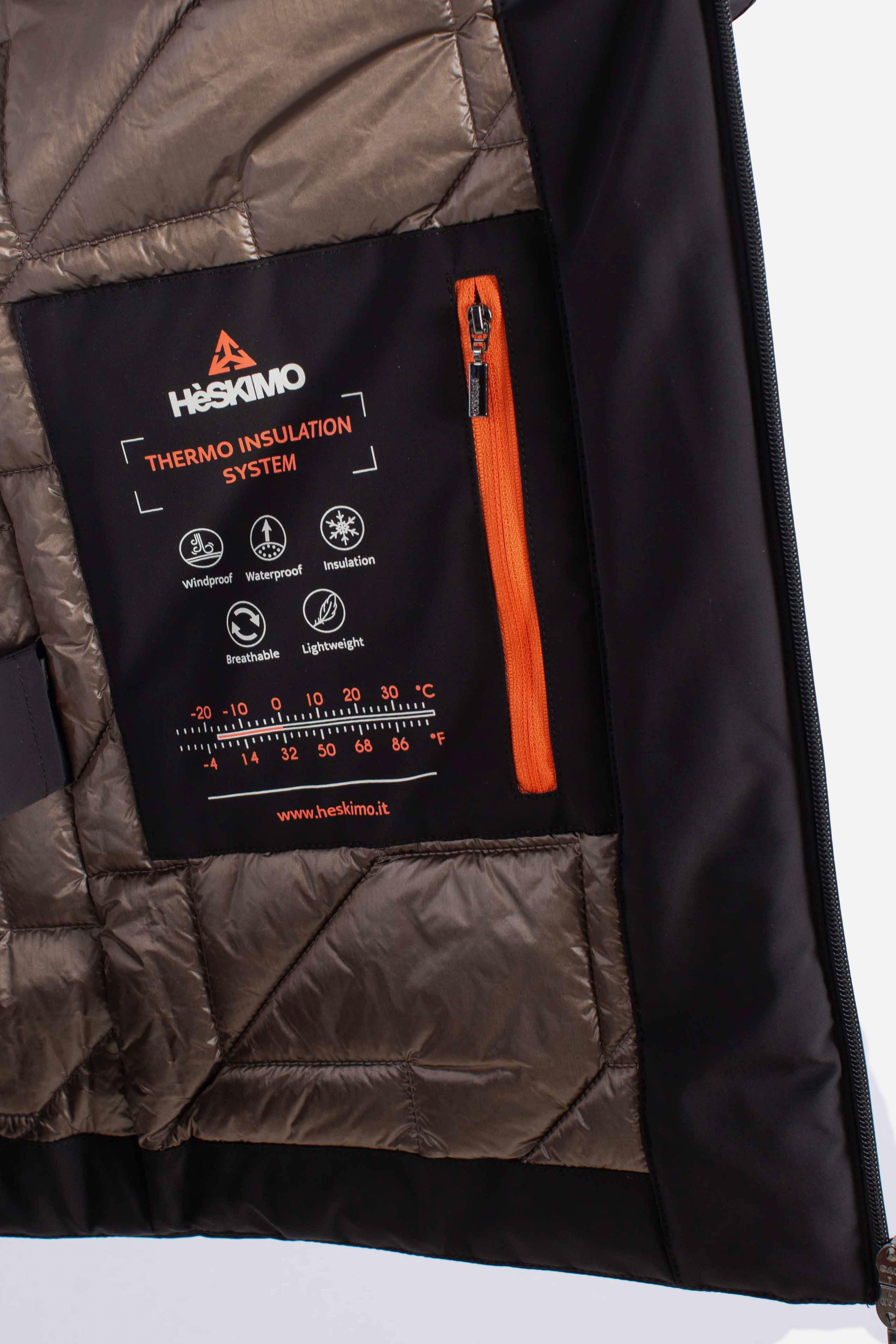 Parka Tecnico nero con Imbottitura Sorona® Thermo Insulation System HE9440006NERO HERNO