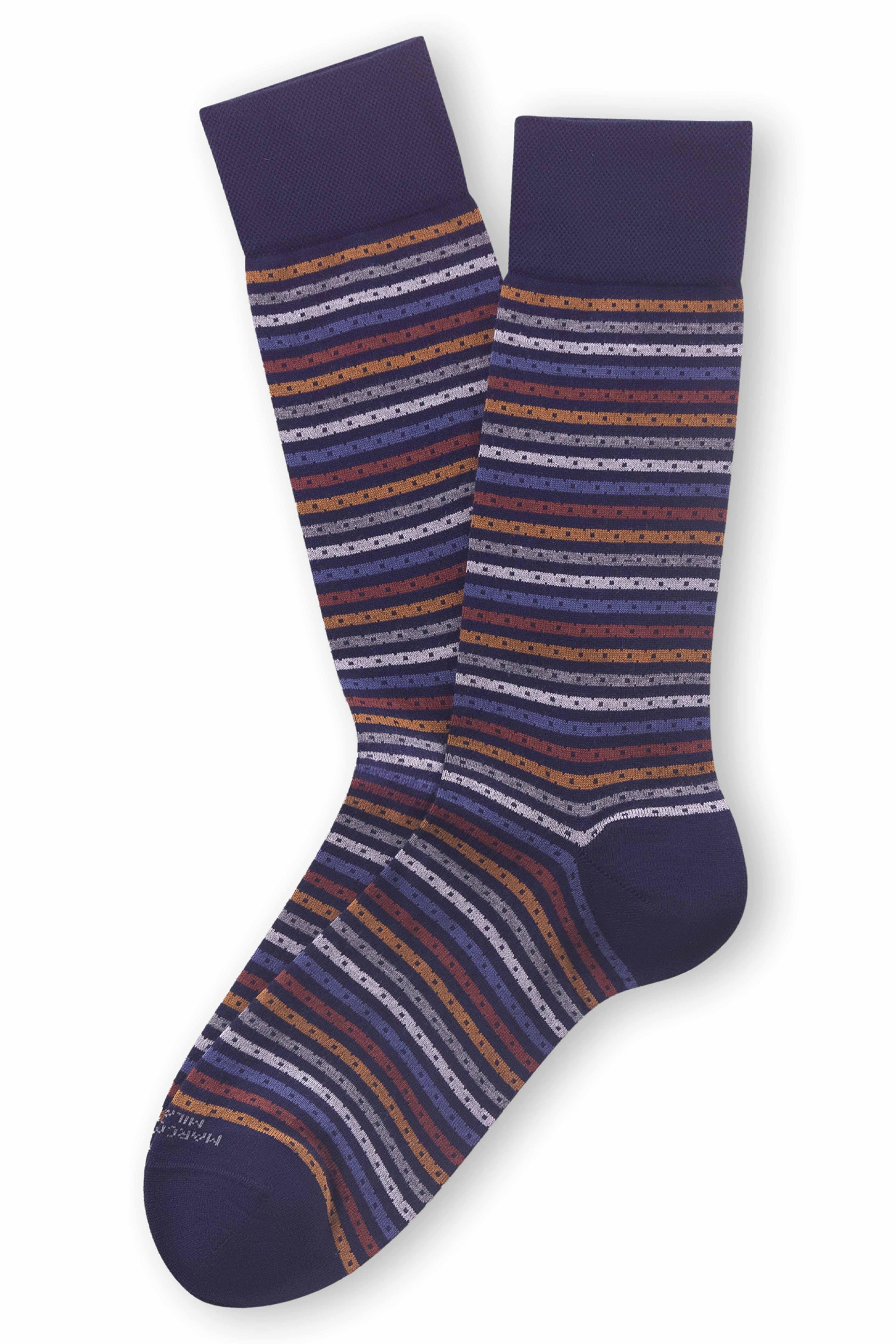 Calza rigata denim orange MAR4795L323 MARCOLIANI