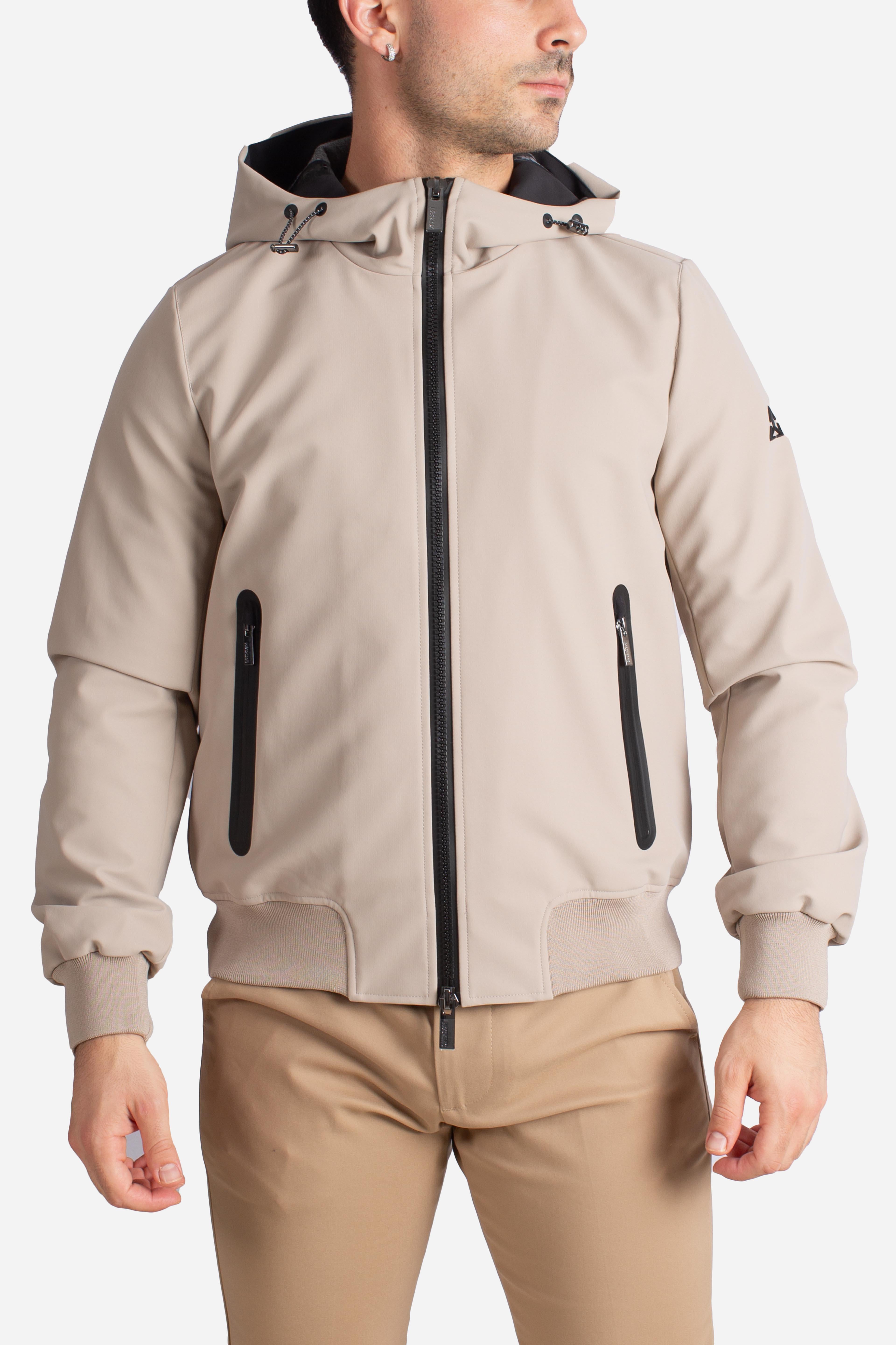 Giubbino Softshell beige con Cappuccio HE9440023BEIGE HESKIMO