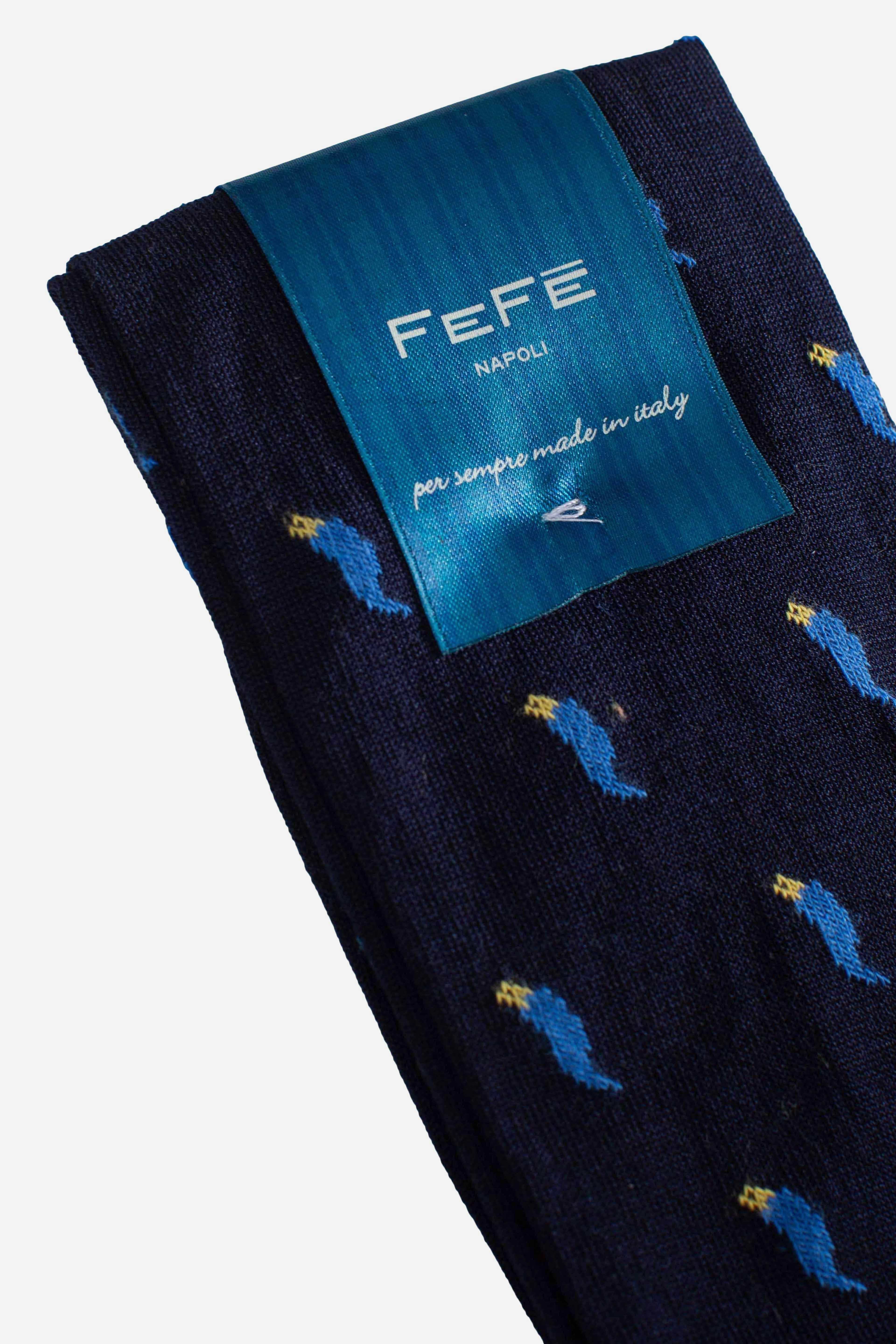 CALZINI UOMO scaramantia blu SOCORN101LBLU FEFE'