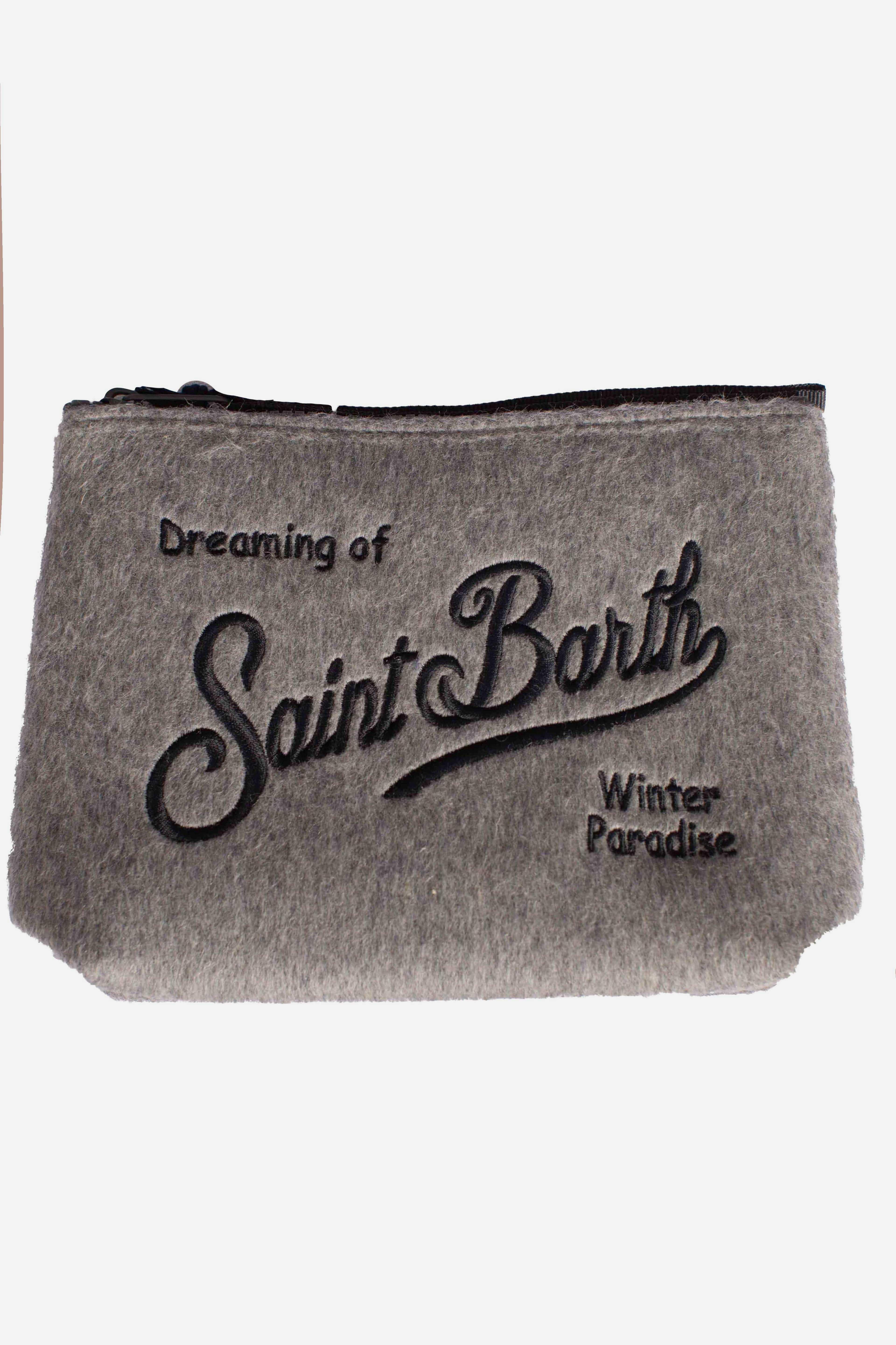 Pochette Aline in effetto Feltro Grigio - "Dreaming of Saint Barth Winter Paradise" ALI002800265I MC2 SAINT BARTH