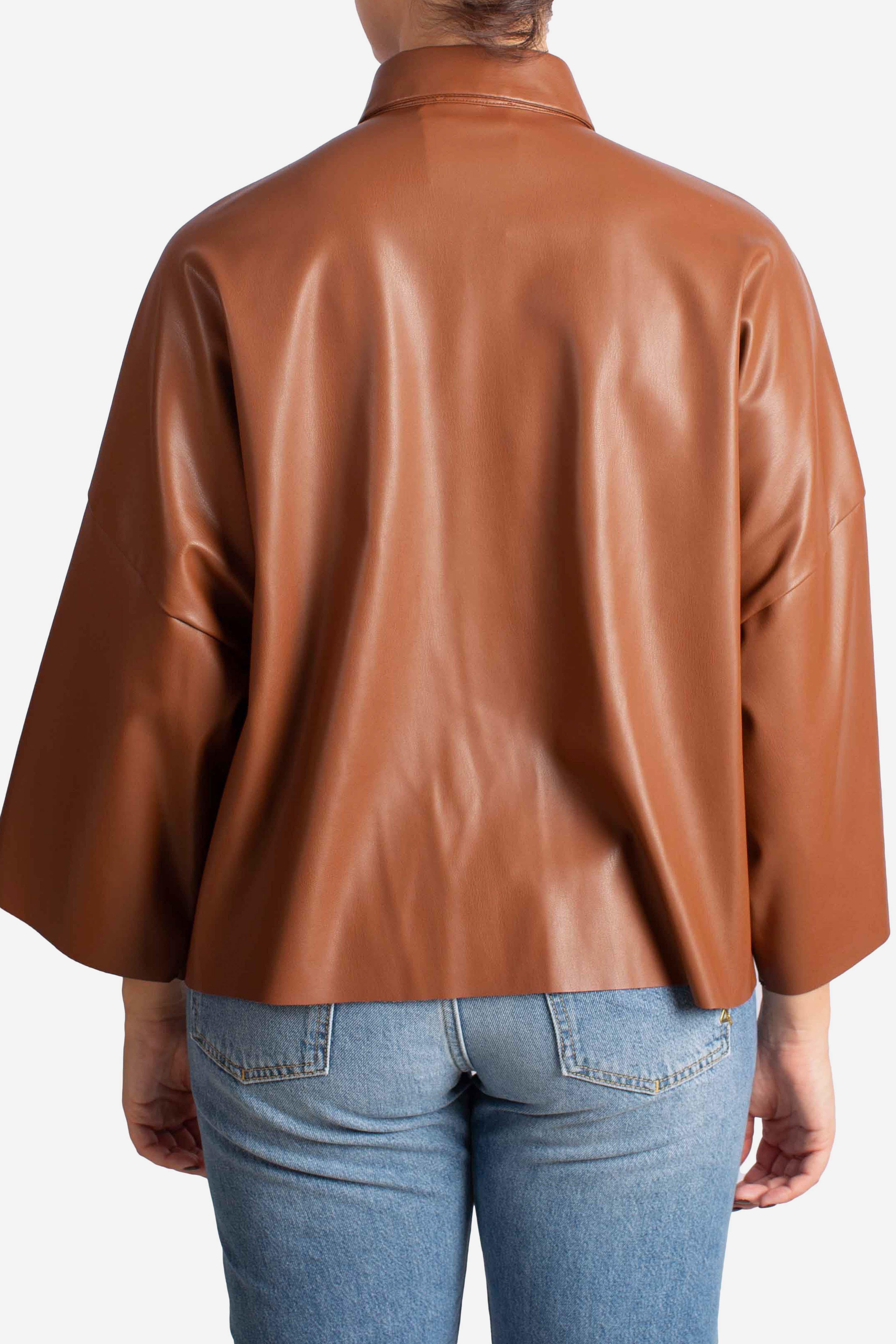 Camicia oversize effetto pelle CEZ40AAA1811 DIXIE