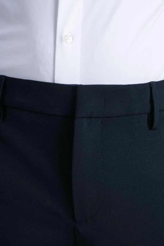 Pantalone Gaubert in fresco di lana blu navy