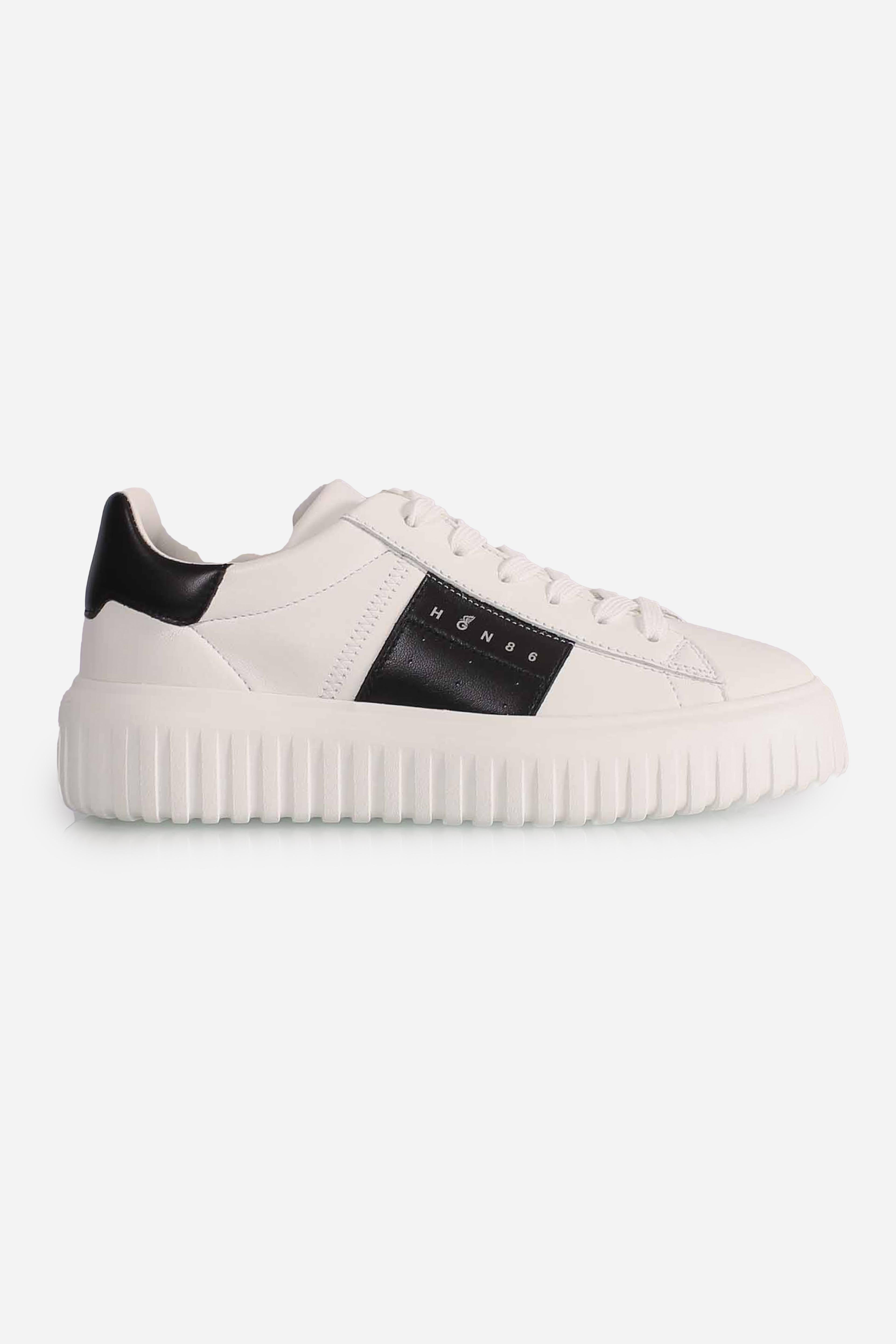 Sneakers Hogan H-Stripes bianco nero HXM6450FO70LE99998 HOGAN