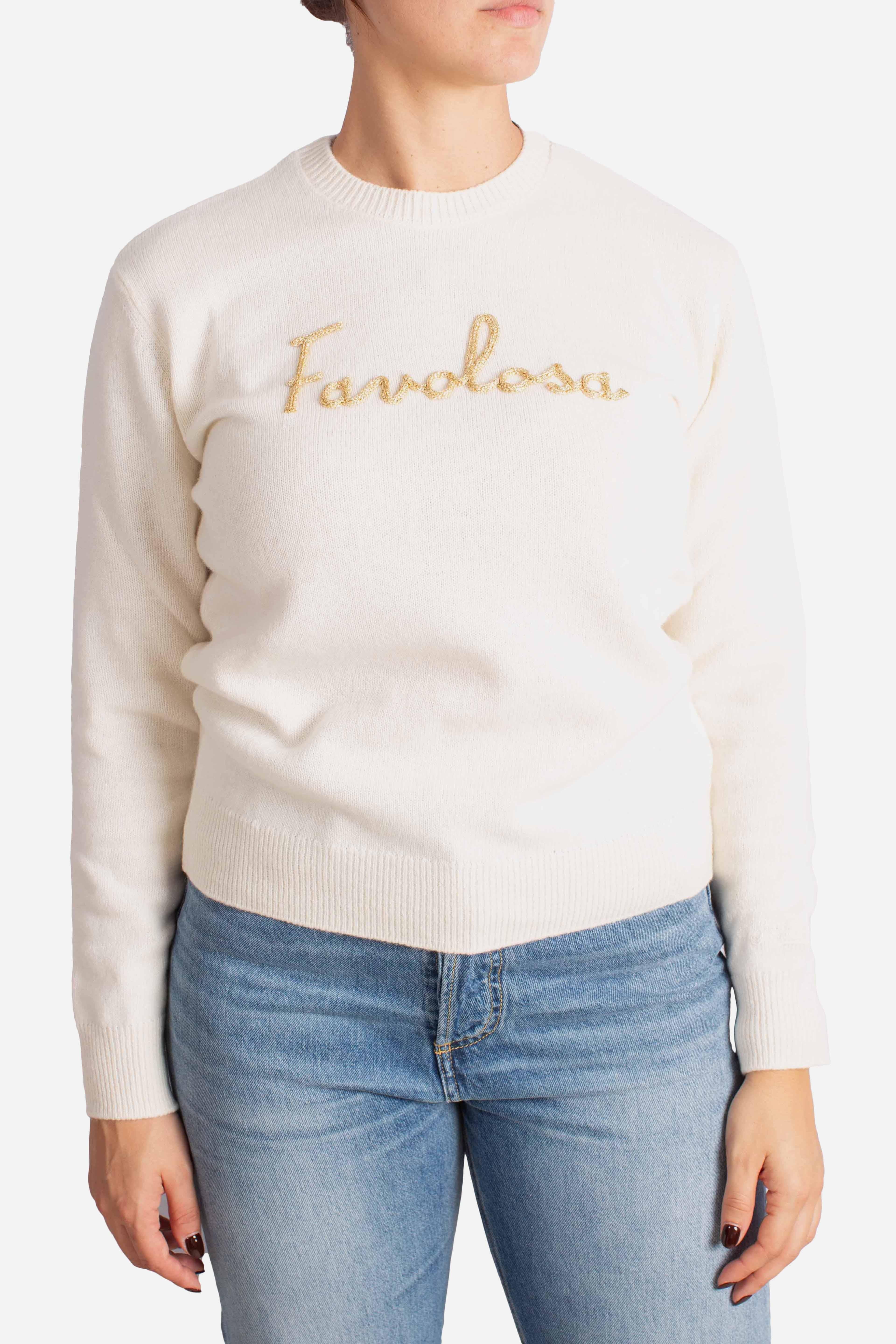 Maglione Donna "Favolosa" Bianco QUE001003953I MC2 SAINT BARTH