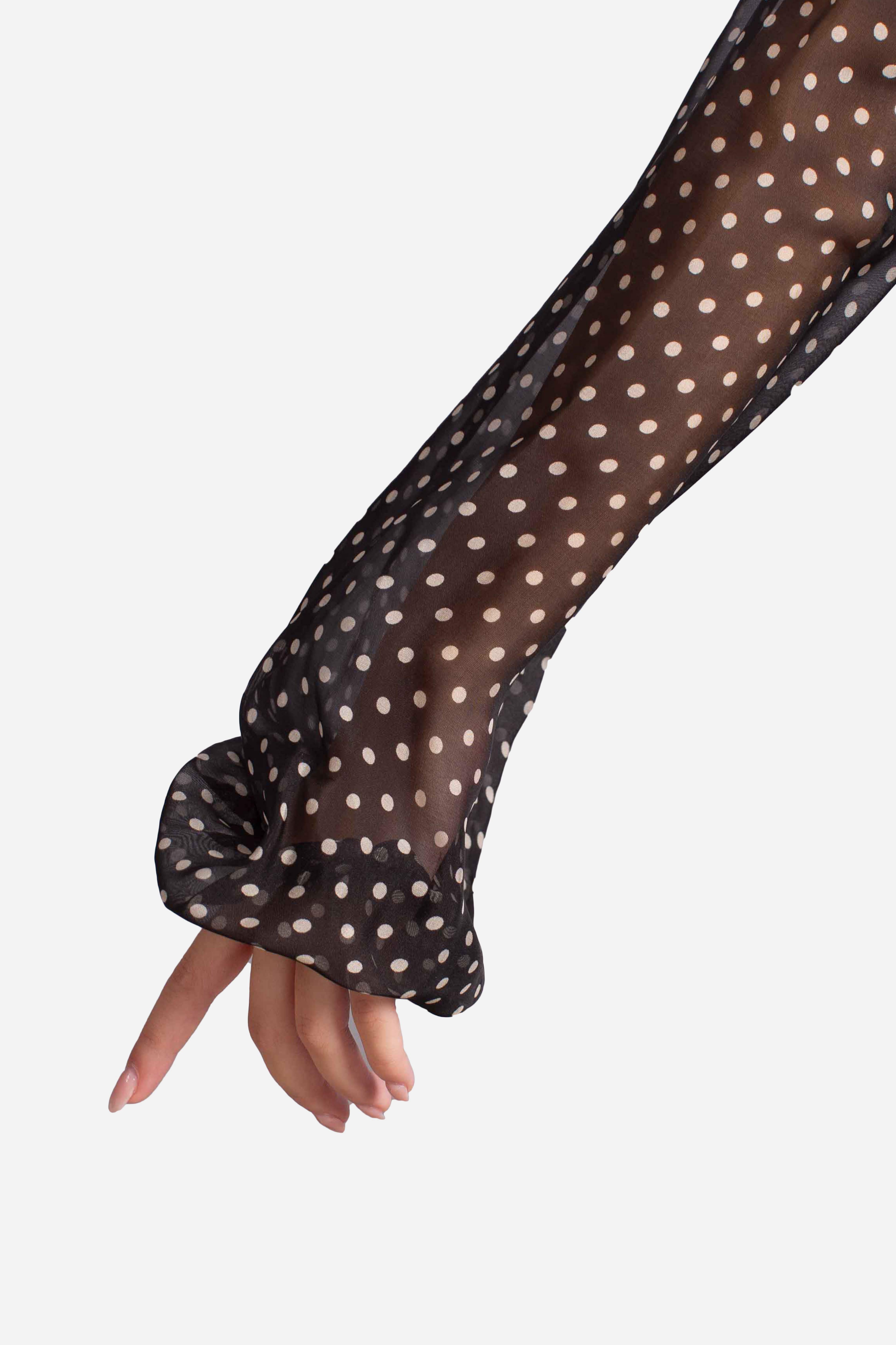 Abito lungo pois in voile di seta e viscosa A207Y010A3998 DIXIE