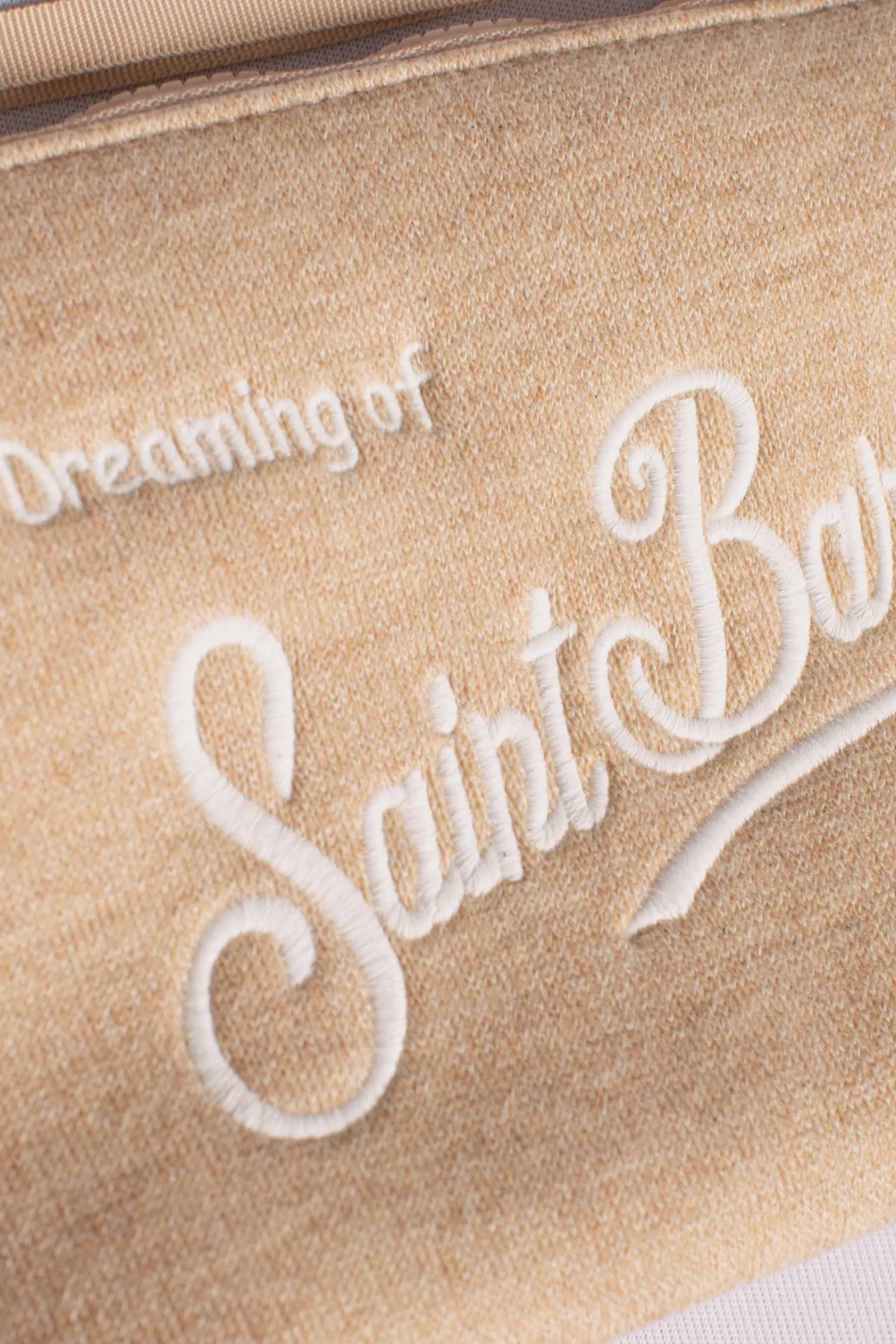 Pochette Aline in tessuto Dreaming of Saint Barth beige ALI002200208I MC2 SAINT BARTH